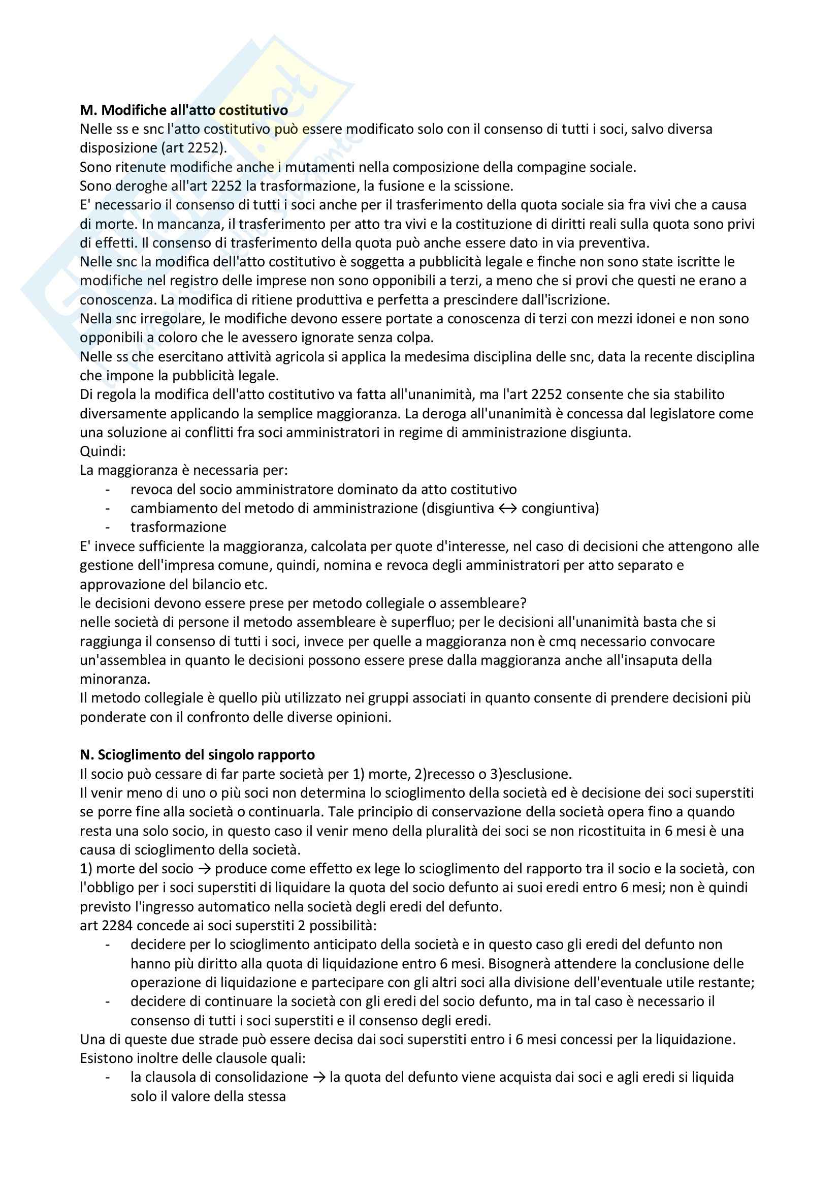 Riassunto esame Diritto Commerciale, prof. Bazzani, libro consigliato Diritto delle Imprese: Manuale breve di A. A. V. V. Pag. 16