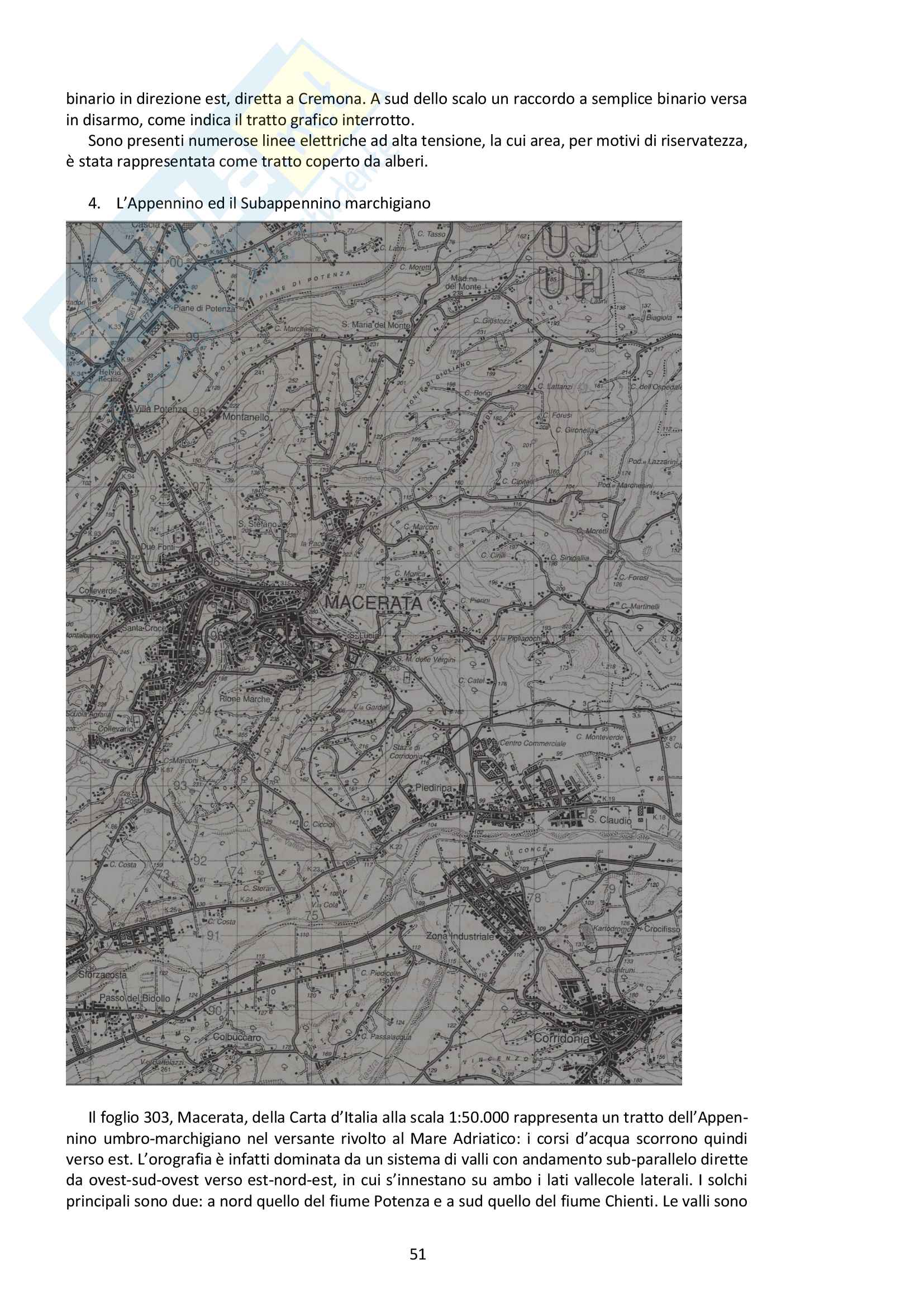 Riassunto esame Geografia/Laboratorio di Cartografia, prof.ssa Pressenda, libro consigliato "Geocartografia. Guida alla lettura delle carte geotopografiche" di E. Lavagna e G. Lucarno Pag. 51