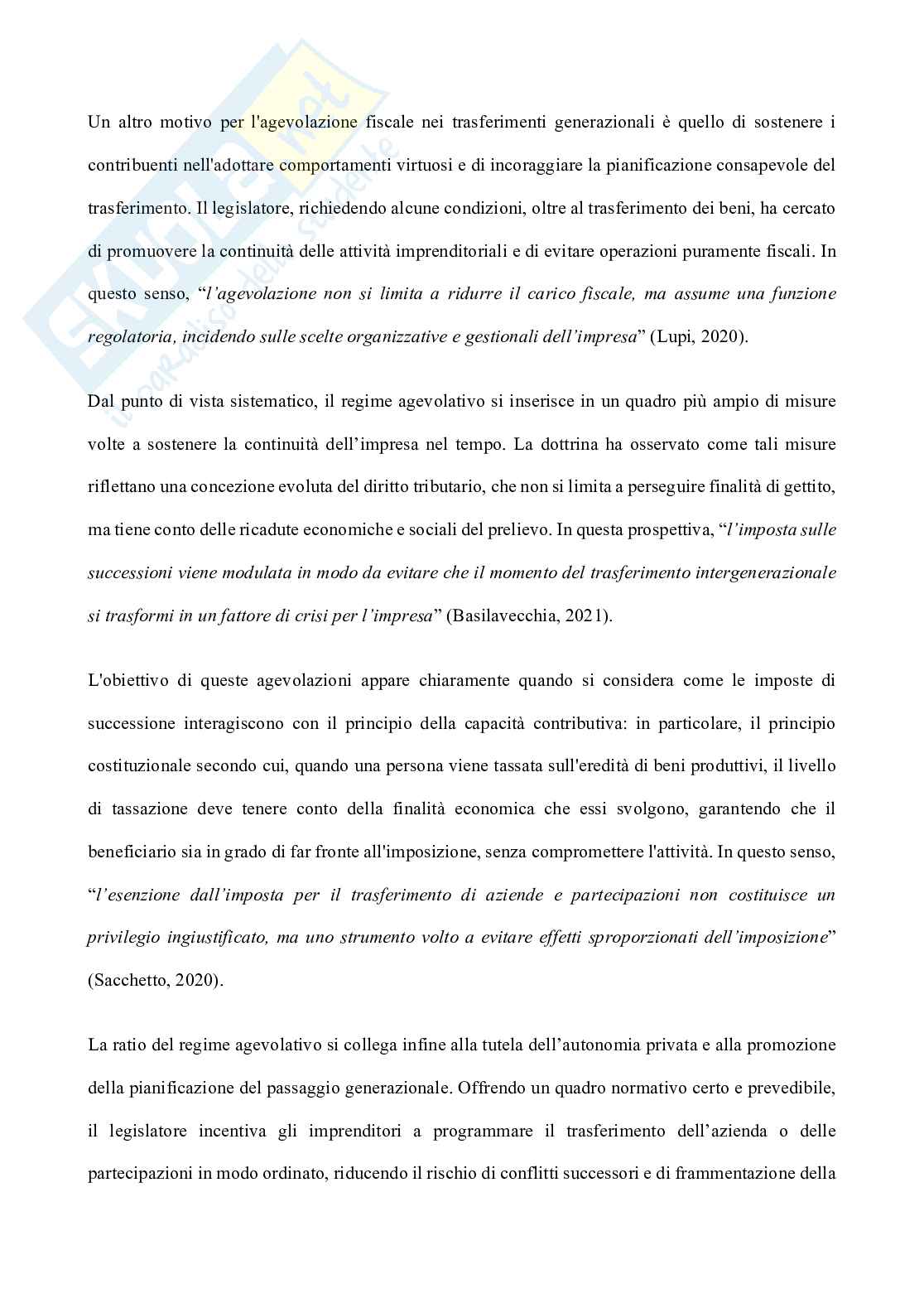 Passaggio generazionale di aziende e partecipazioni ed imposta sulle successioni Pag. 26