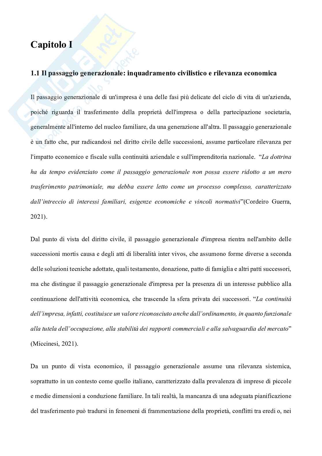 Passaggio generazionale di aziende e partecipazioni ed imposta sulle successioni Pag. 6