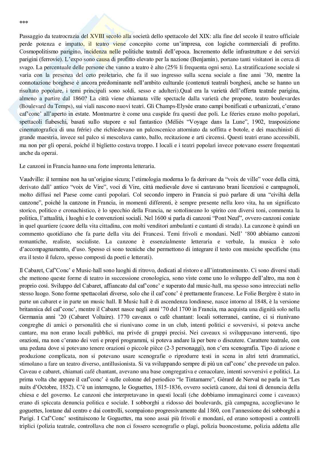 Lezioni, iconografia teatrale, Il café concert Pag. 6