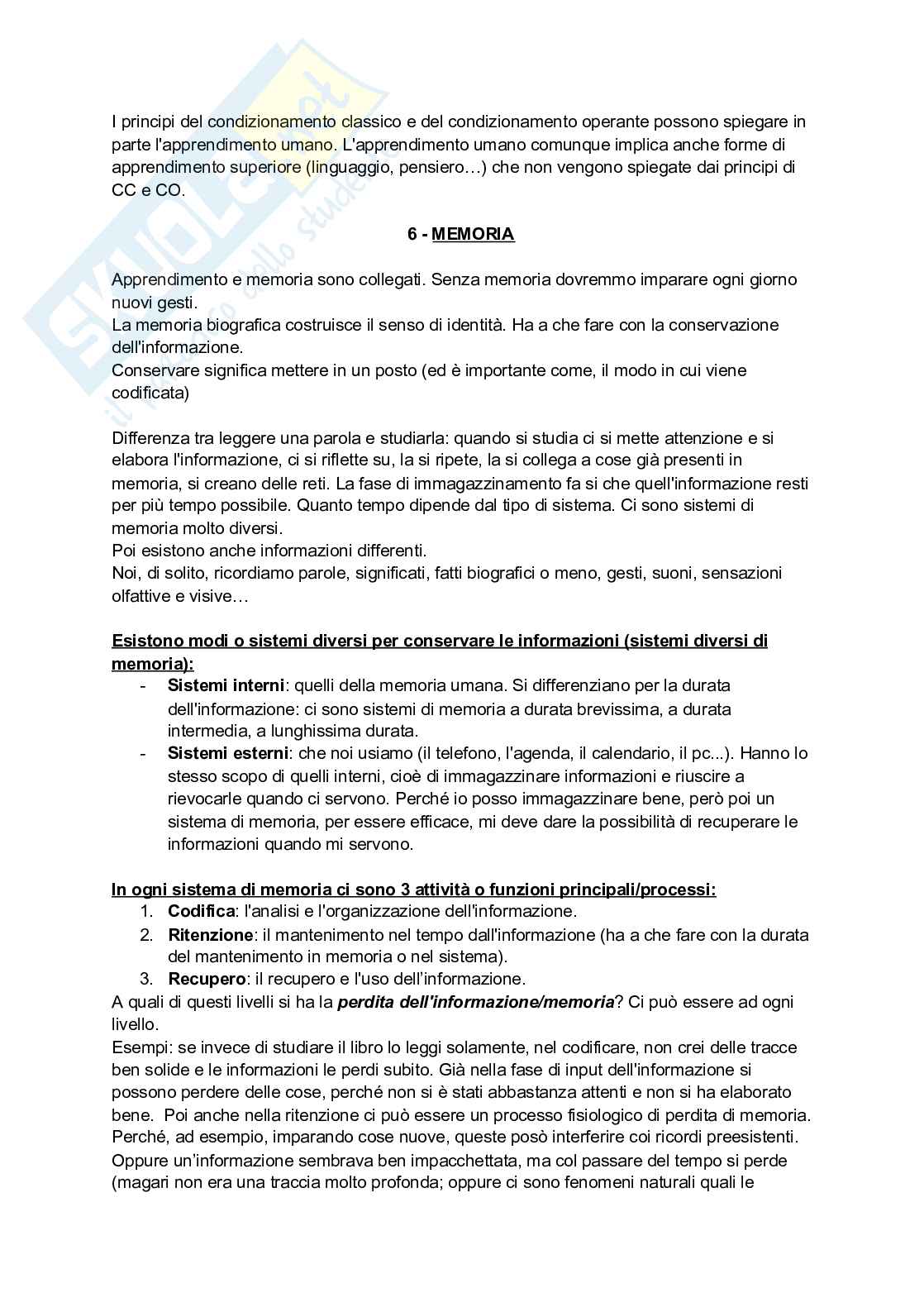 Psicologia Generale - Riassunto Esonero Pag. 31