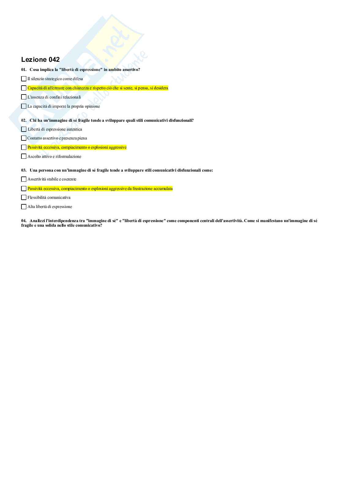 Paniere Psicologia della comunicazione Pag. 41