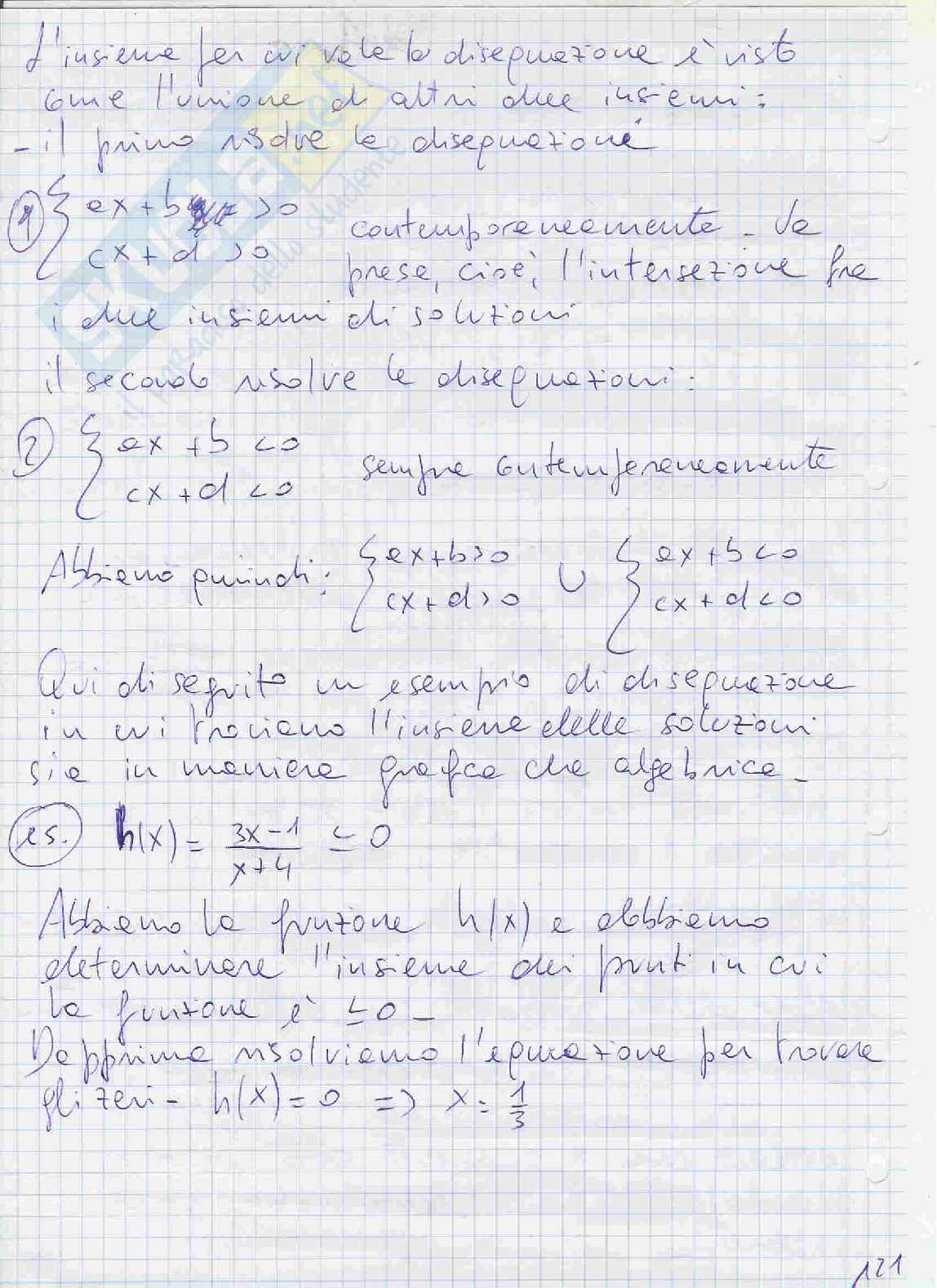 Equazioni e disequazioni, fratte, equazioni di grado superiore al secondo Pag. 2