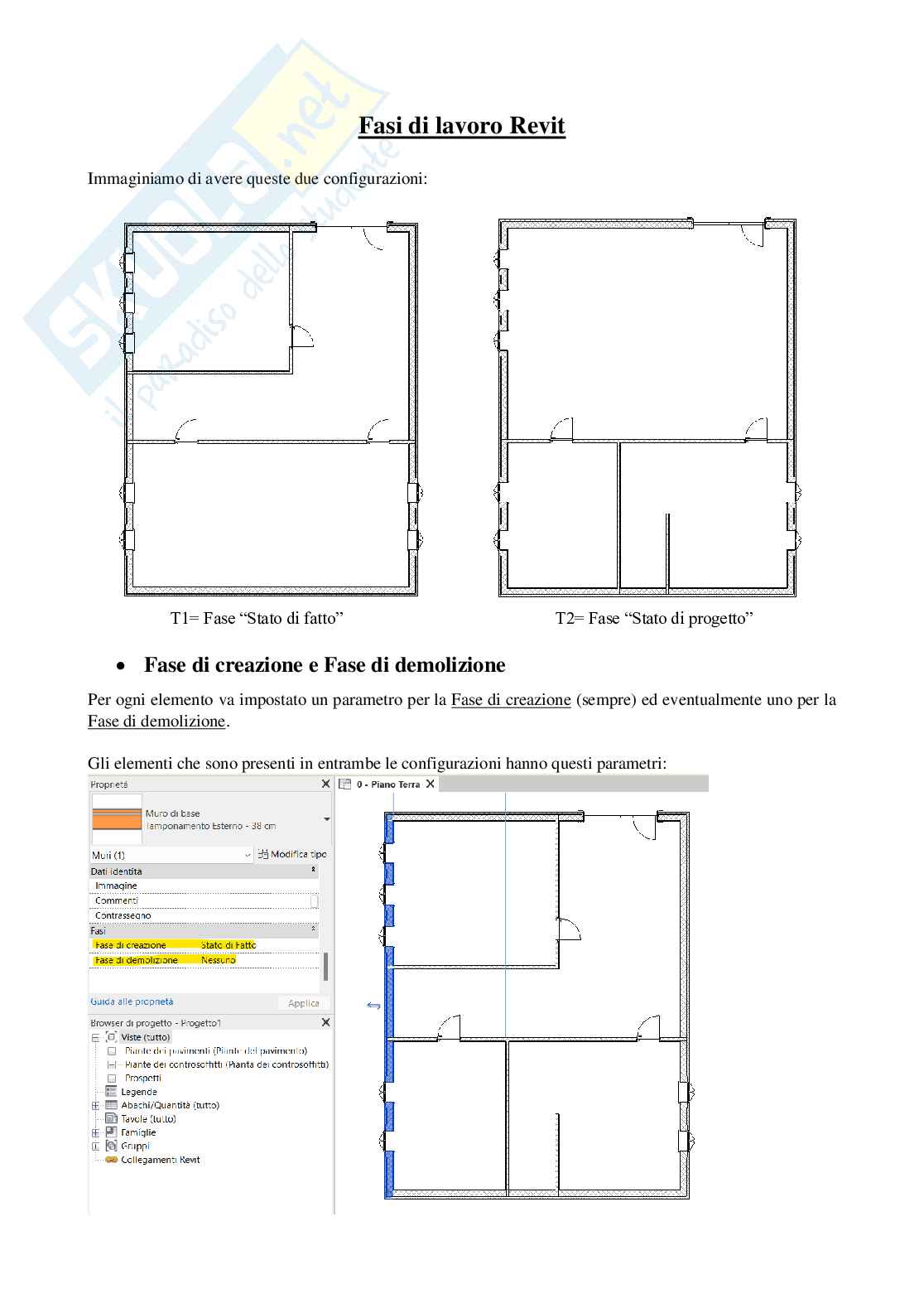 Fasi di lavoro Revit Pag. 1