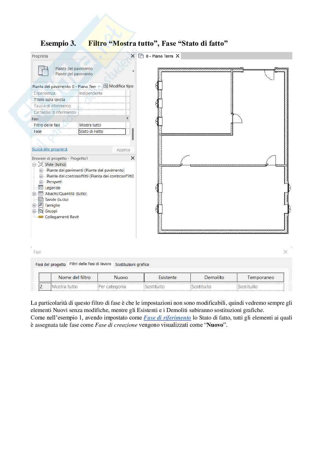 Fasi di lavoro Revit Pag. 6