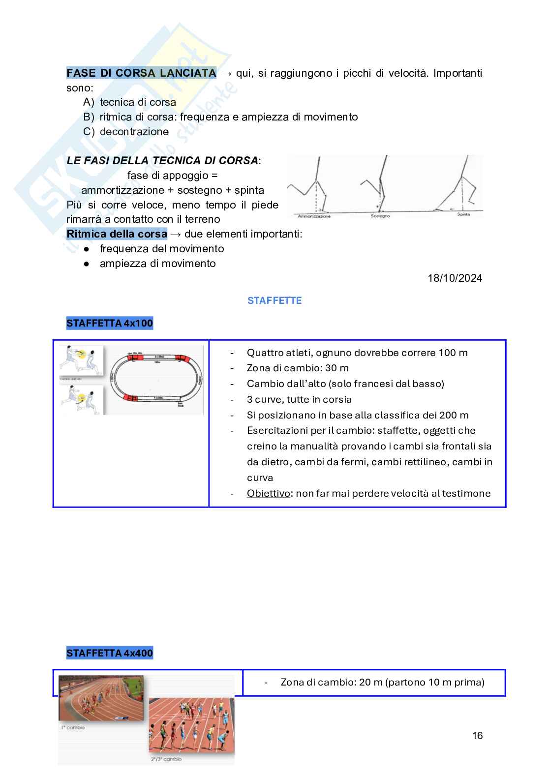 Atletica leggera Pag. 16