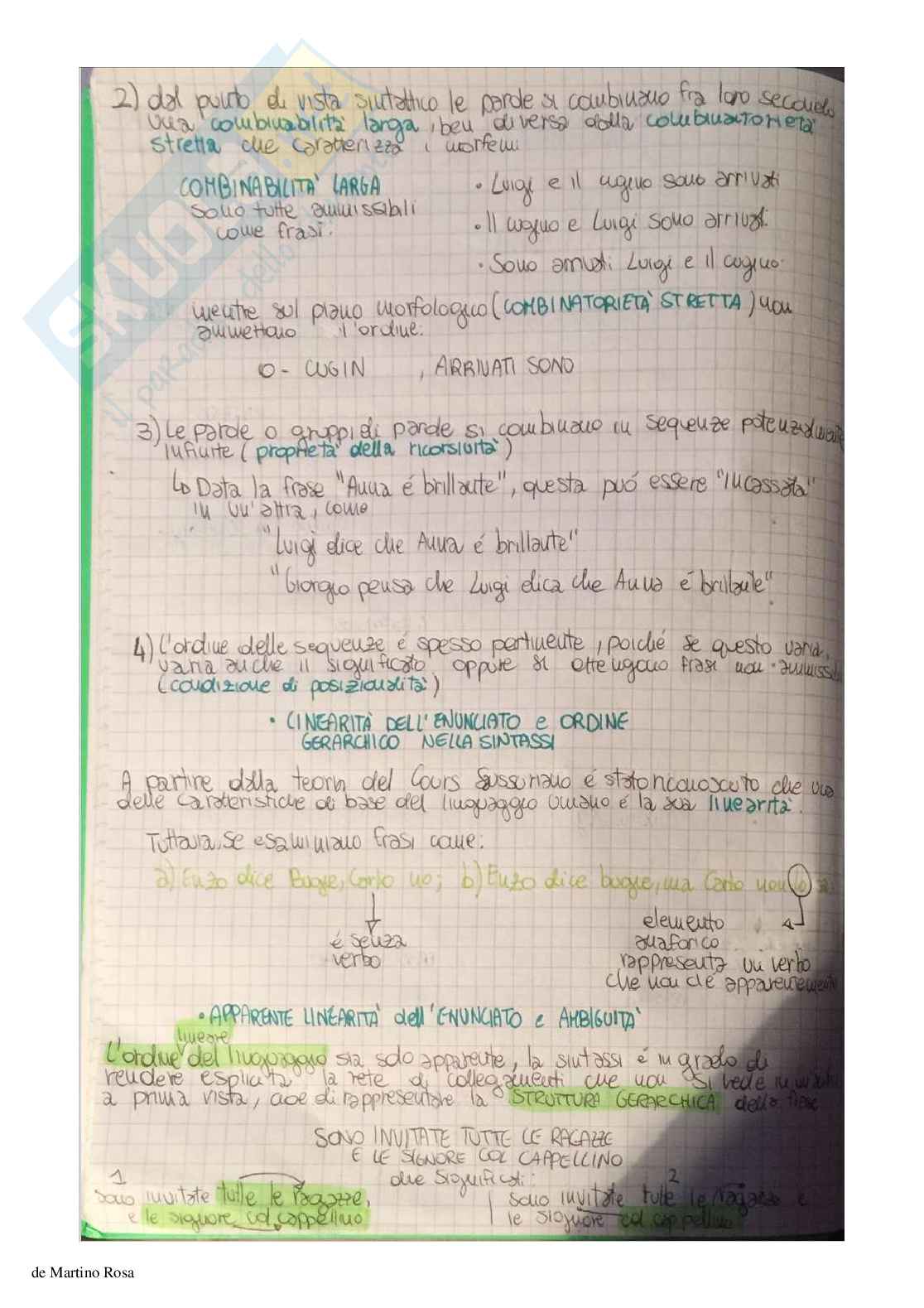 Linguistica Generale - sintassi Pag. 2