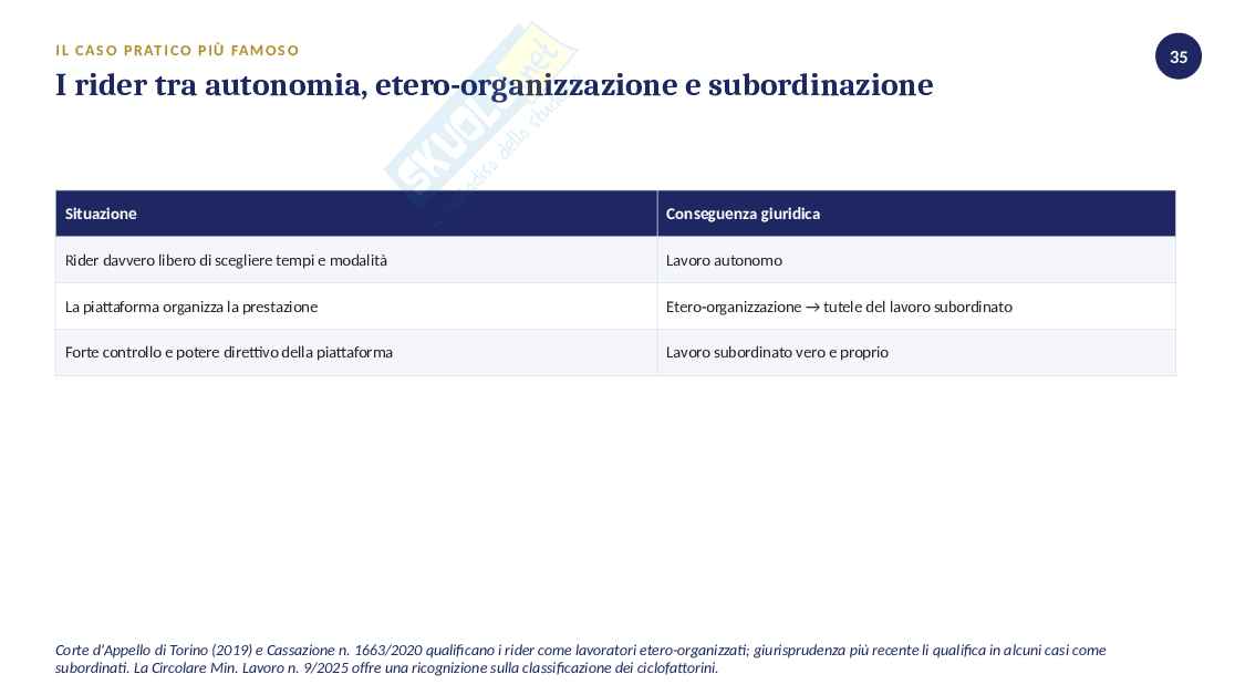 Schema introduttivo di Diritto del lavoro  Pag. 36