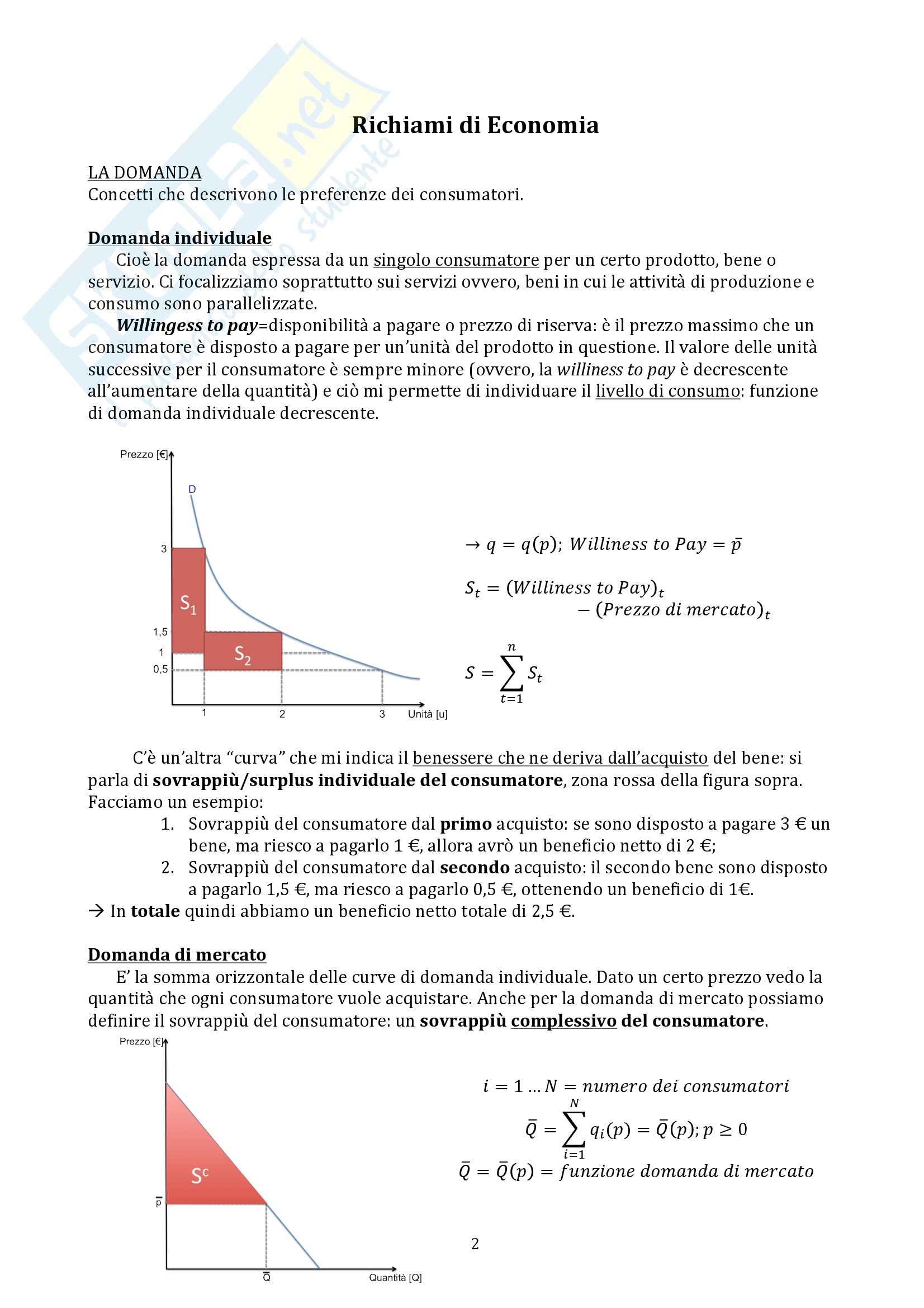 Economia dei Servizi e delle Reti - Appunti Pag. 2