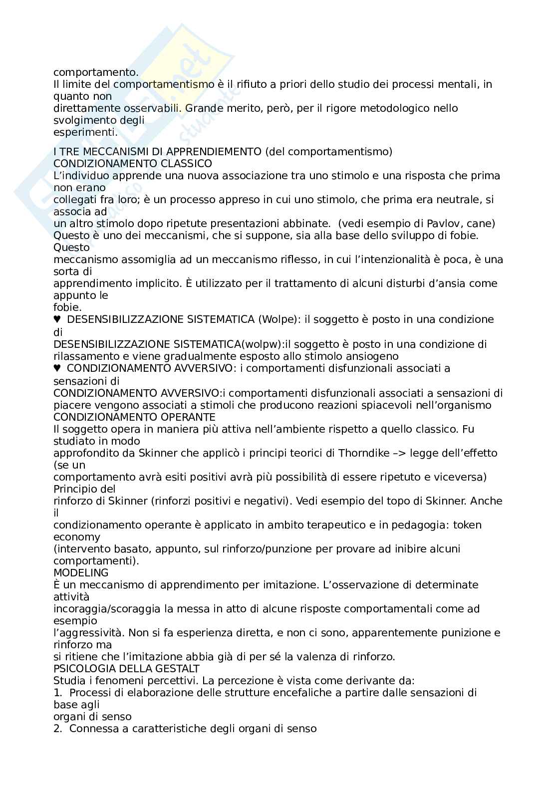 Riassunti completi psicologia generale Pag. 2
