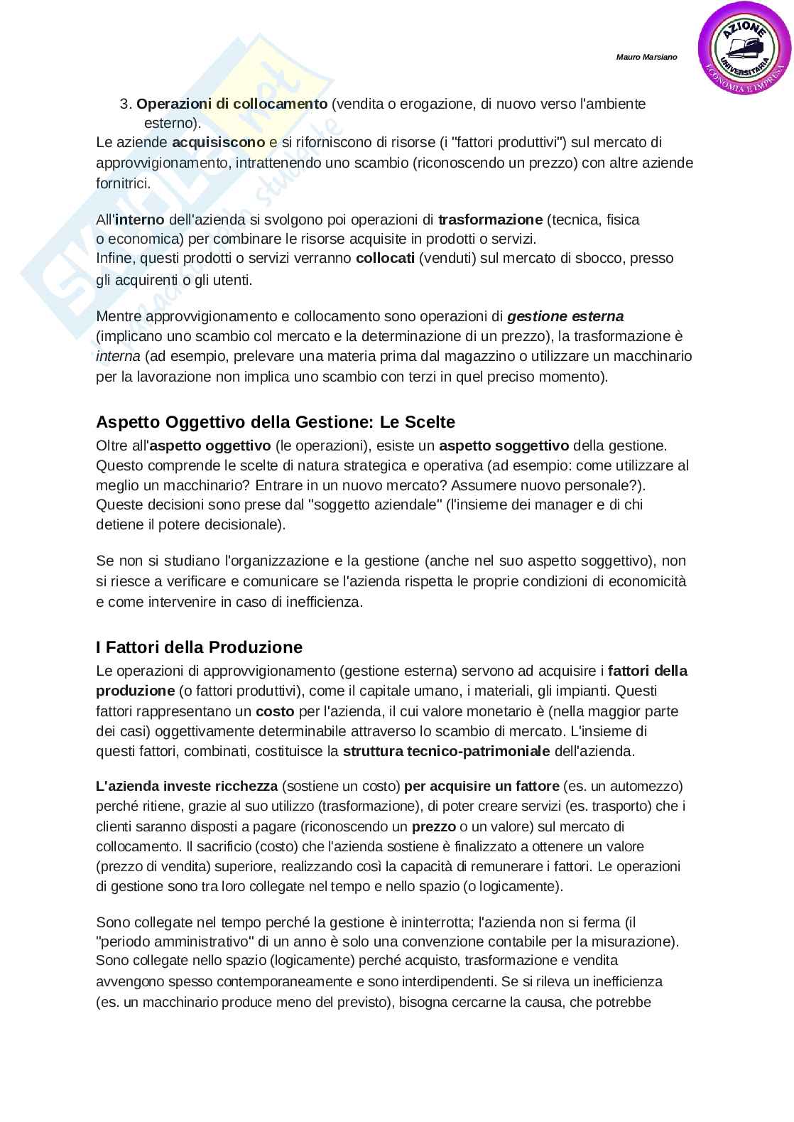 Riassunto esame Economia aziendale, Prof. Leotta Antonio, libro consigliato Economia aziendale, Potito Pag. 11
