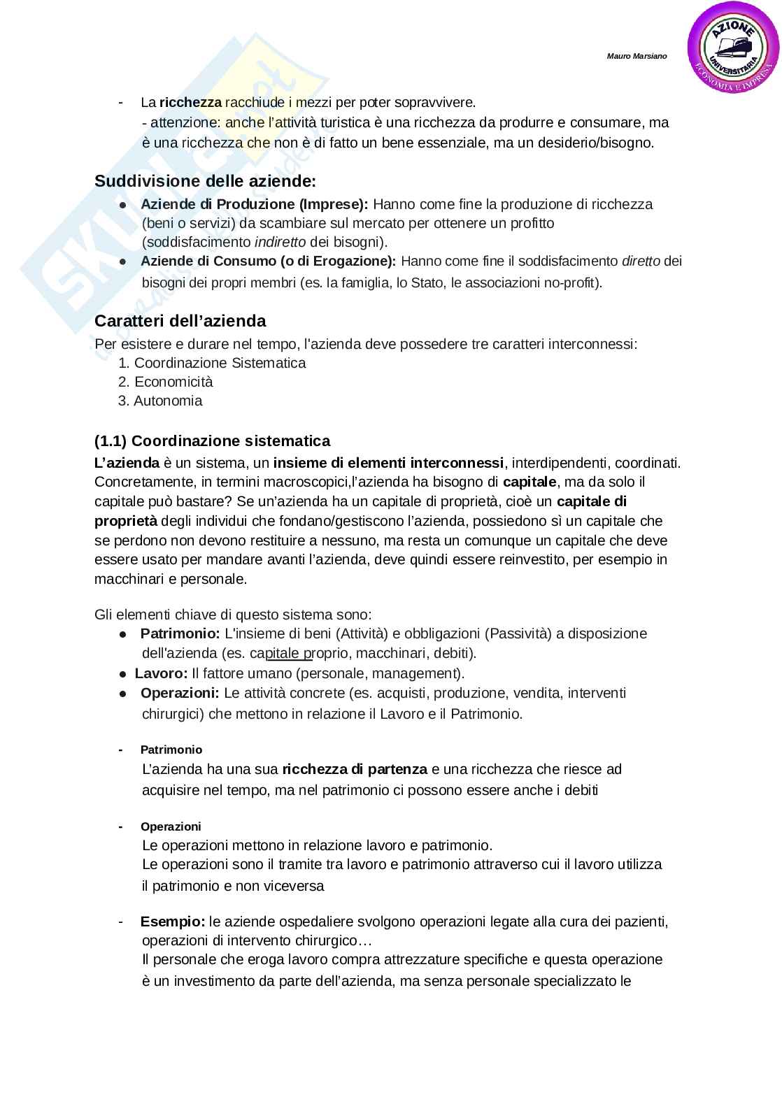Riassunto esame Economia aziendale, Prof. Leotta Antonio, libro consigliato Economia aziendale, Potito Pag. 2