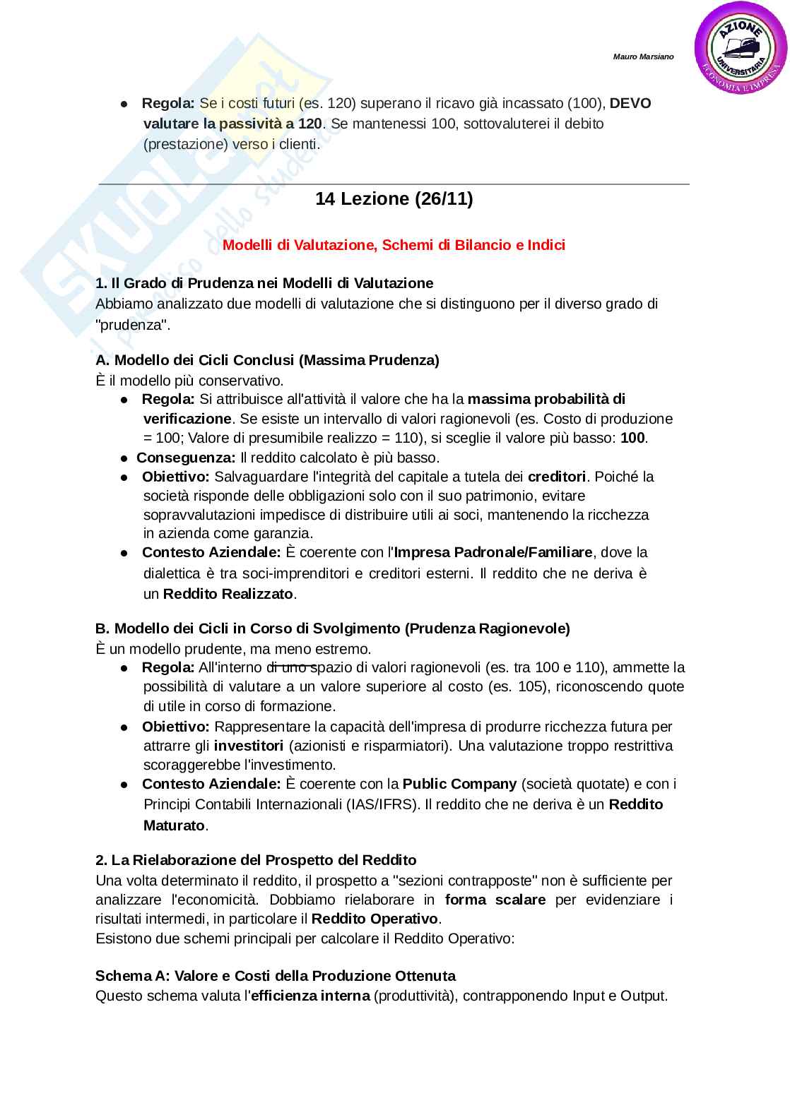 Riassunto esame Economia aziendale, Prof. Leotta Antonio, libro consigliato Economia aziendale, Potito Pag. 36