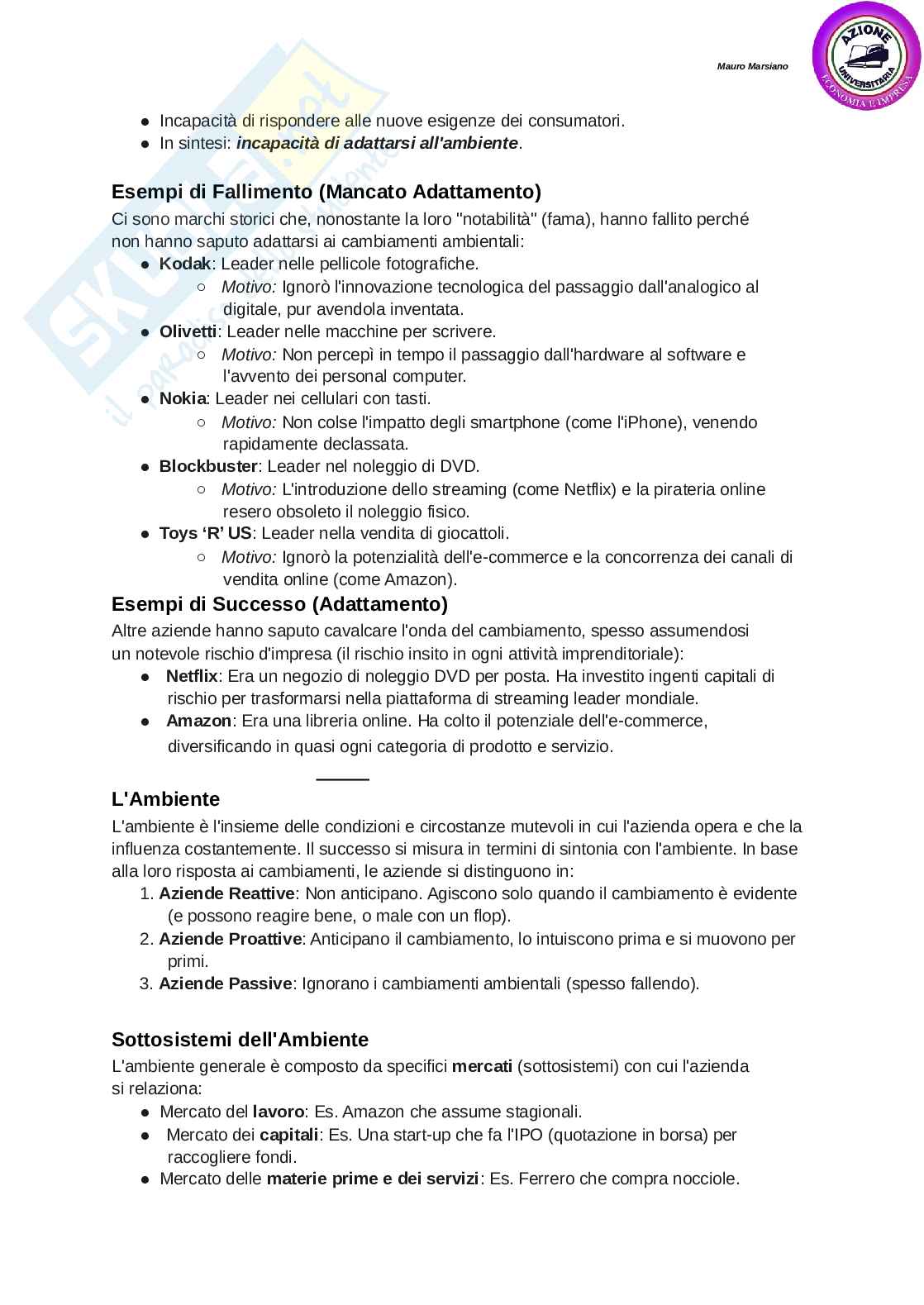 Riassunto esame Economia aziendale, Prof. Leotta Antonio, libro consigliato Economia aziendale, Potito Pag. 6
