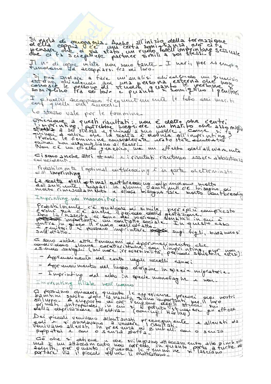 Appunti di etologia Pag. 41