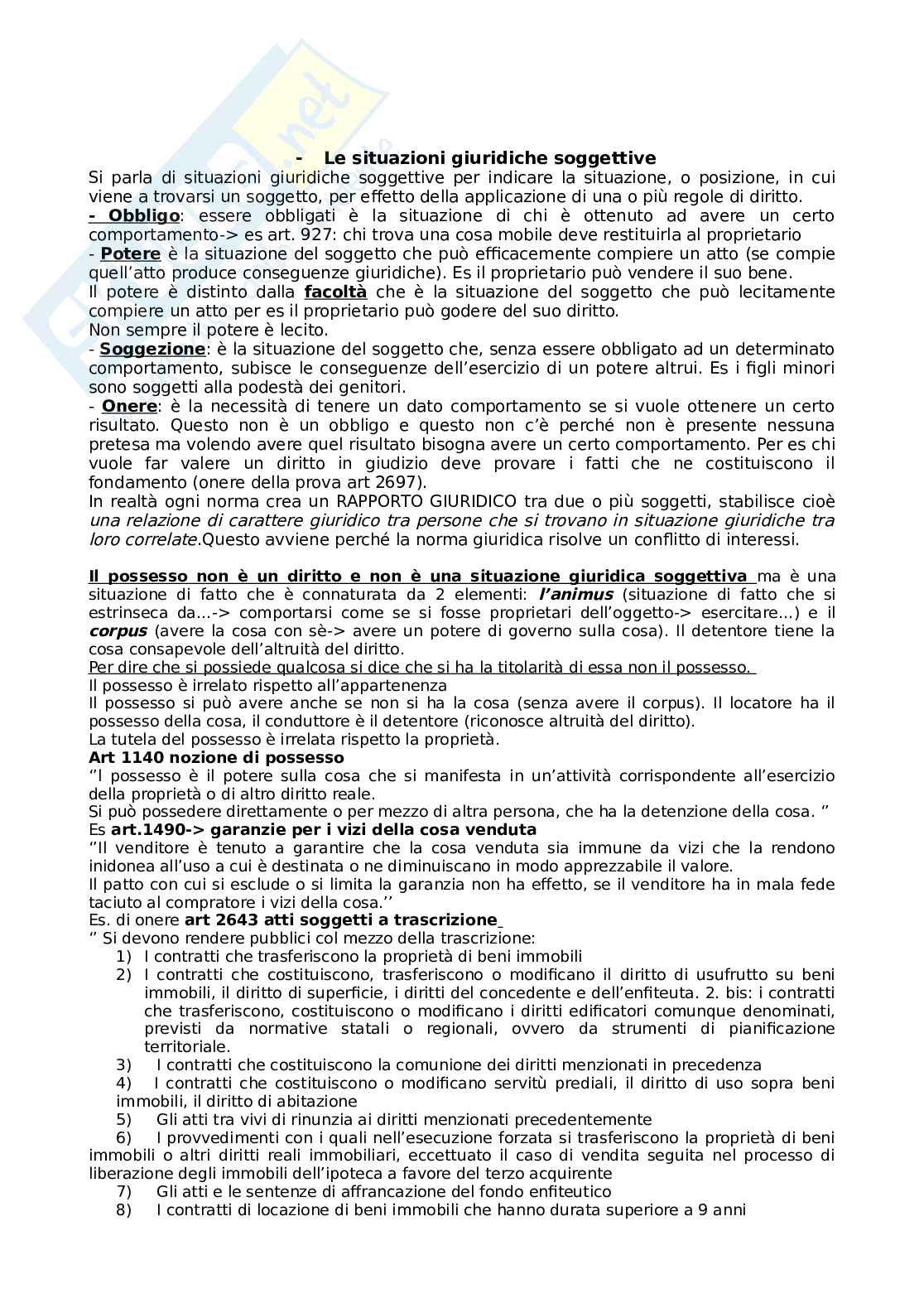 Appunti lezione integrati con slide di Diritto privato Pag. 2