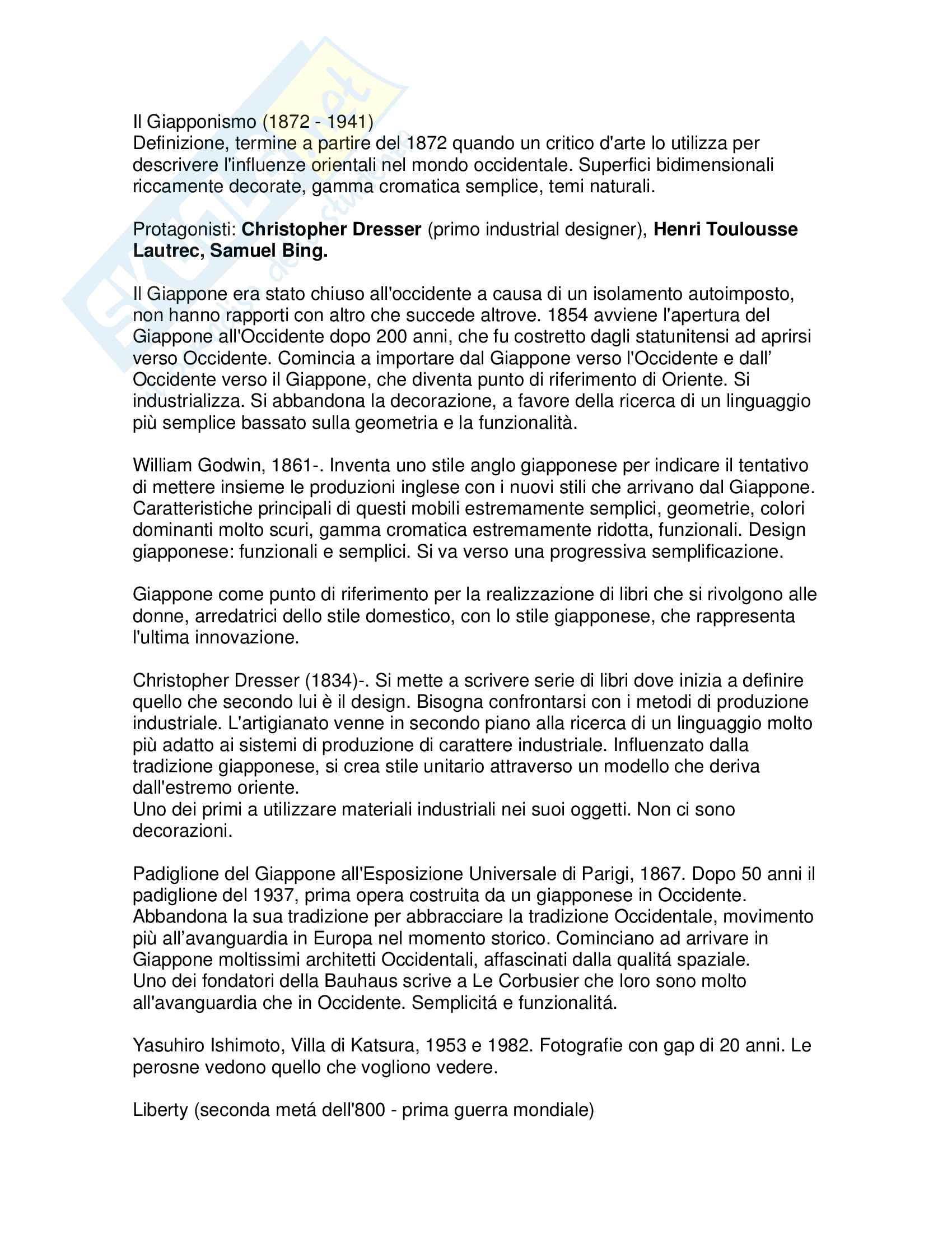 Appunti di storia del design e dell architettura I Pag. 6