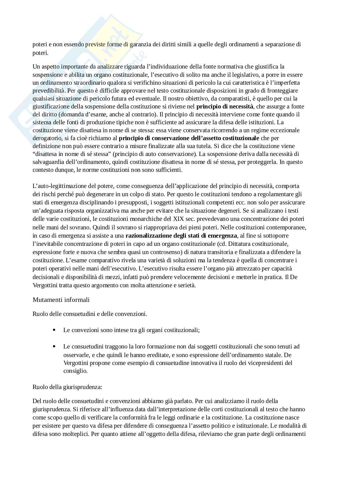 Riassunto esame Diritto costituzionale , Prof. Pilia Luca, libro consigliato Diritto costituzionale comparato , De Vergottini  Pag. 51