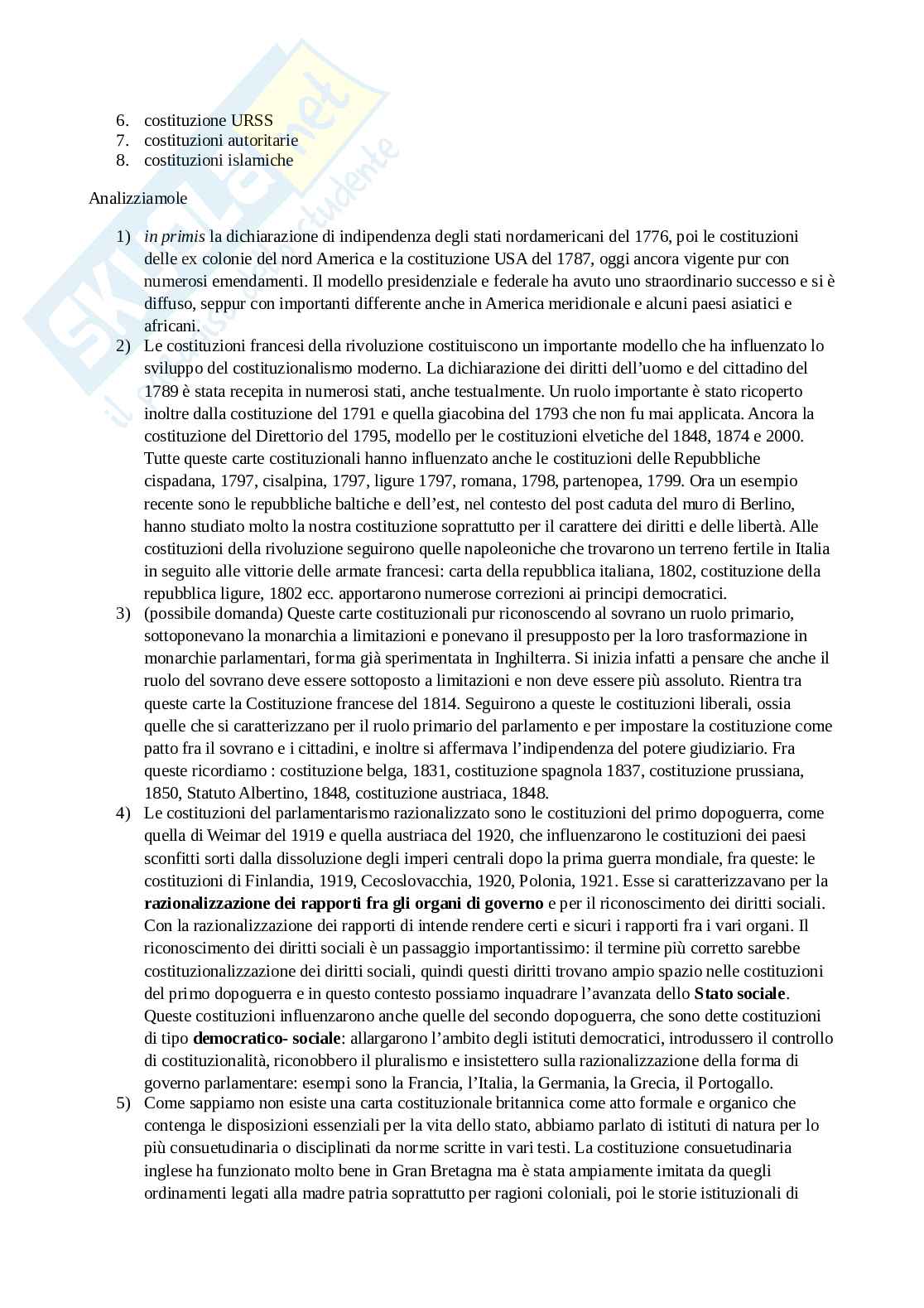 Riassunto esame Diritto costituzionale , Prof. Pilia Luca, libro consigliato Diritto costituzionale comparato , De Vergottini  Pag. 56
