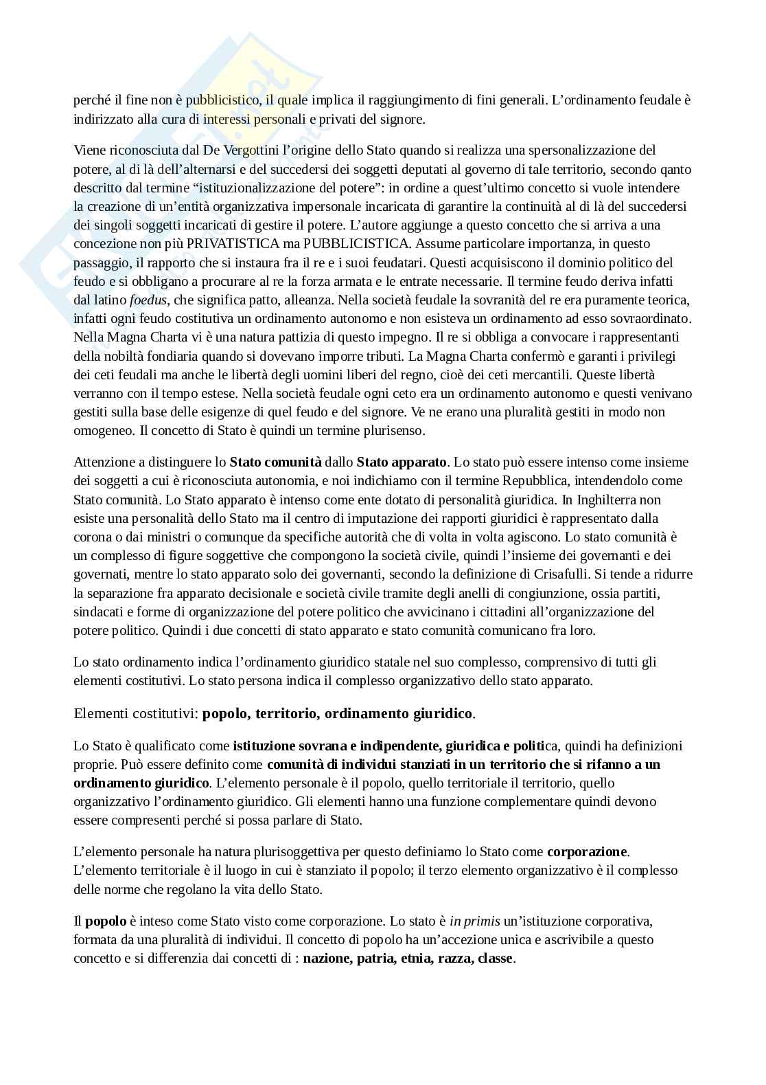 Riassunto esame Diritto costituzionale , Prof. Pilia Luca, libro consigliato Diritto costituzionale comparato , De Vergottini  Pag. 6