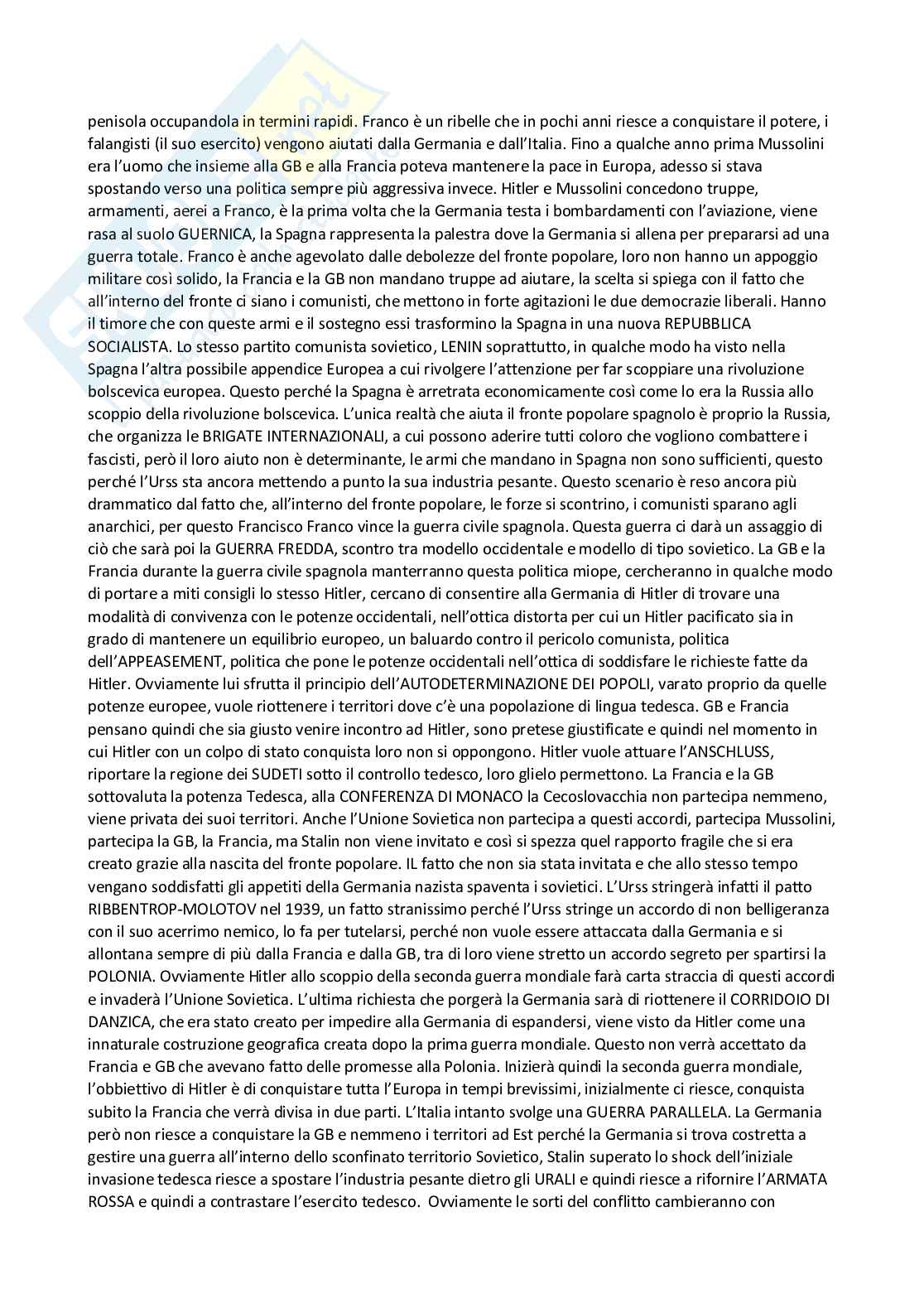 Appunti integrati al riassunto per l'esame di Storia contemporanea, prof. Salvatore Botta, libro consigliato Storia contemporanea dal XIX al XXI secolo, Cammarano, Guazzaloca, Piretti Pag. 26