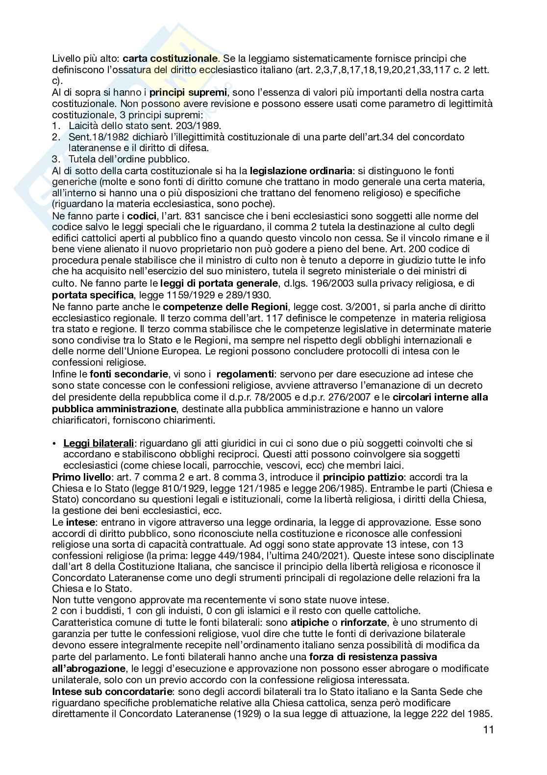 Diritto ecclesiastico italiano e comparato Pag. 11