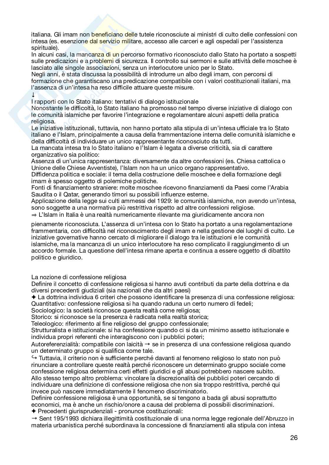 Diritto ecclesiastico italiano e comparato Pag. 26