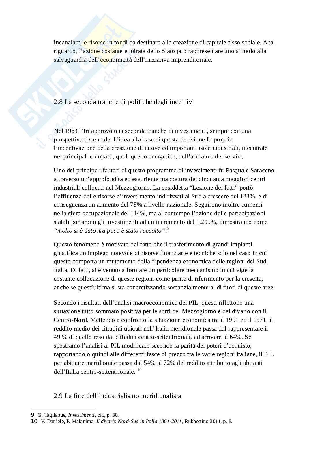 L'evoluzione economica del Mezzogiorno: un profilo macroeconomico Pag. 16