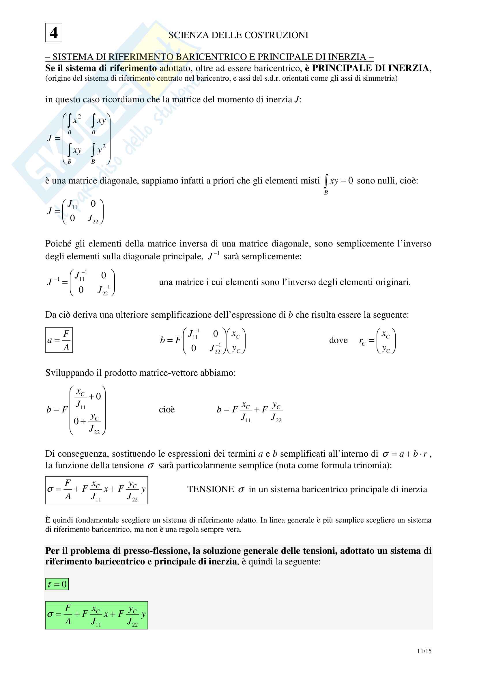 04 Scienza delle Costruzioni - Pressoflessione Pag. 11