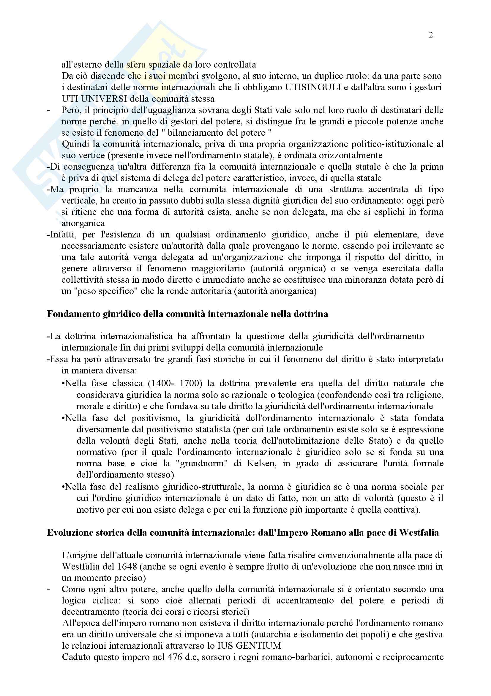 Riassunto esame Diritto Internazionale, prof. Daniele, libro consigliato Diritto Internazionale, Leanza Pag. 2