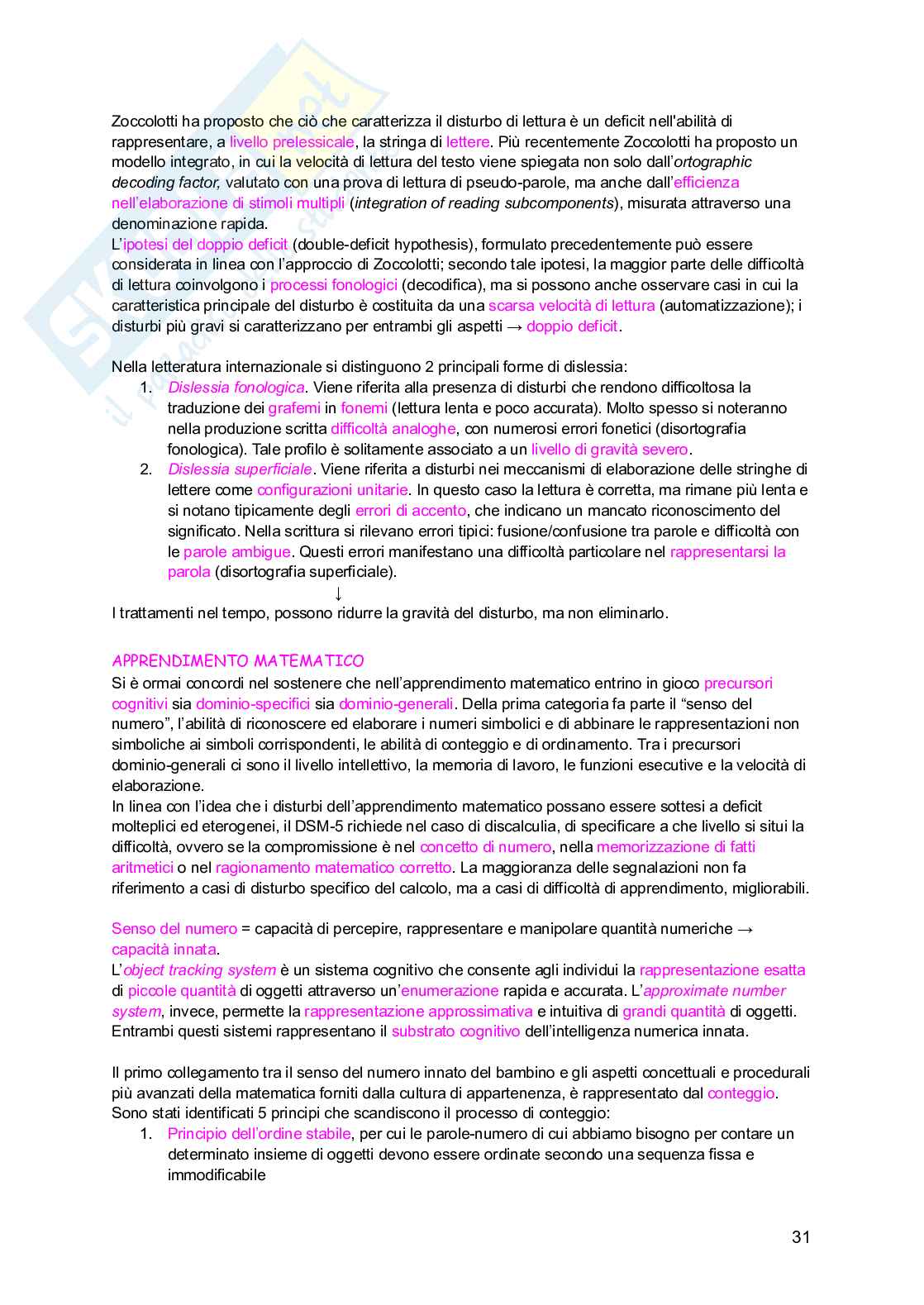 Psicologia dello sviluppo Pag. 31