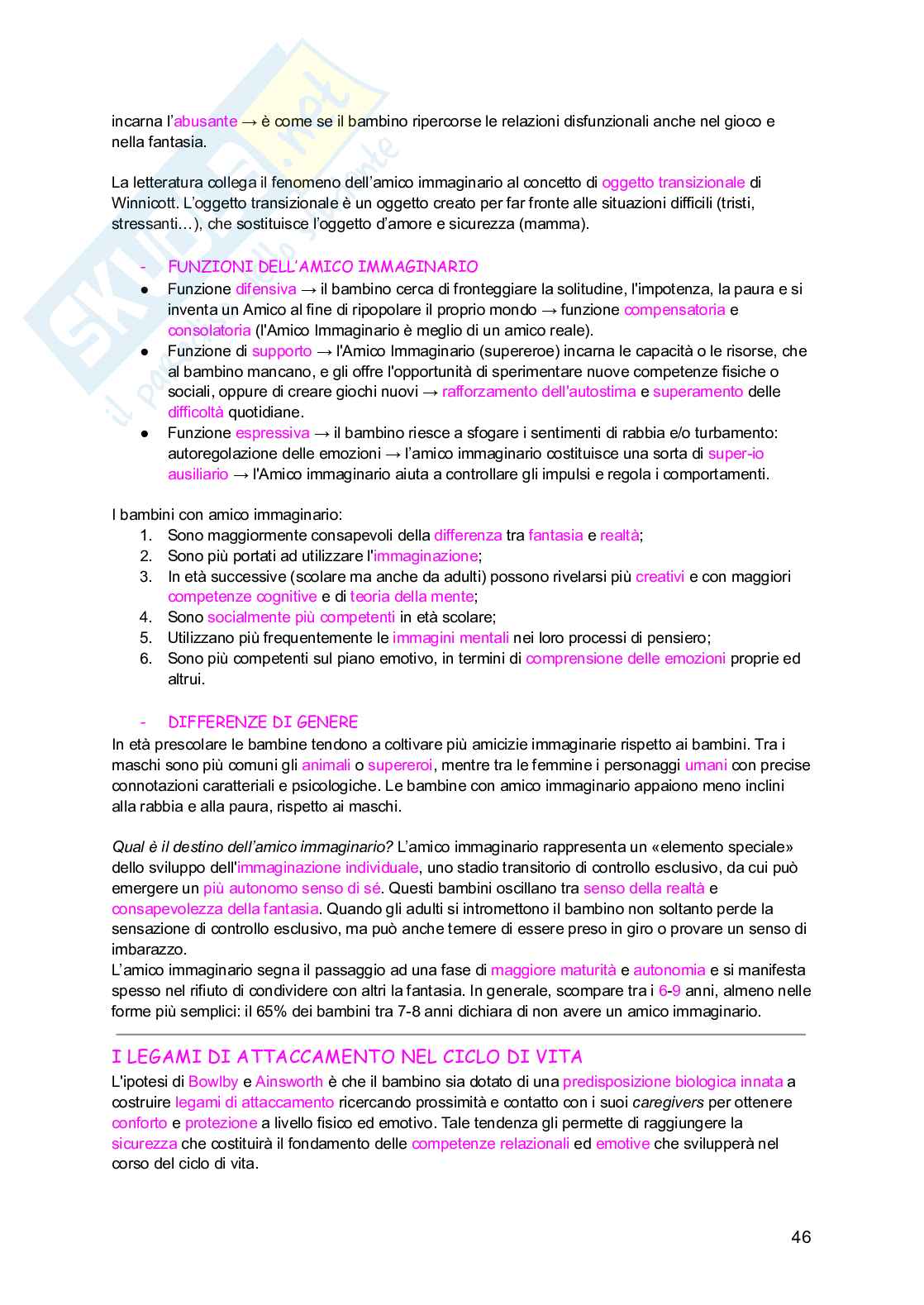 Psicologia dello sviluppo Pag. 46
