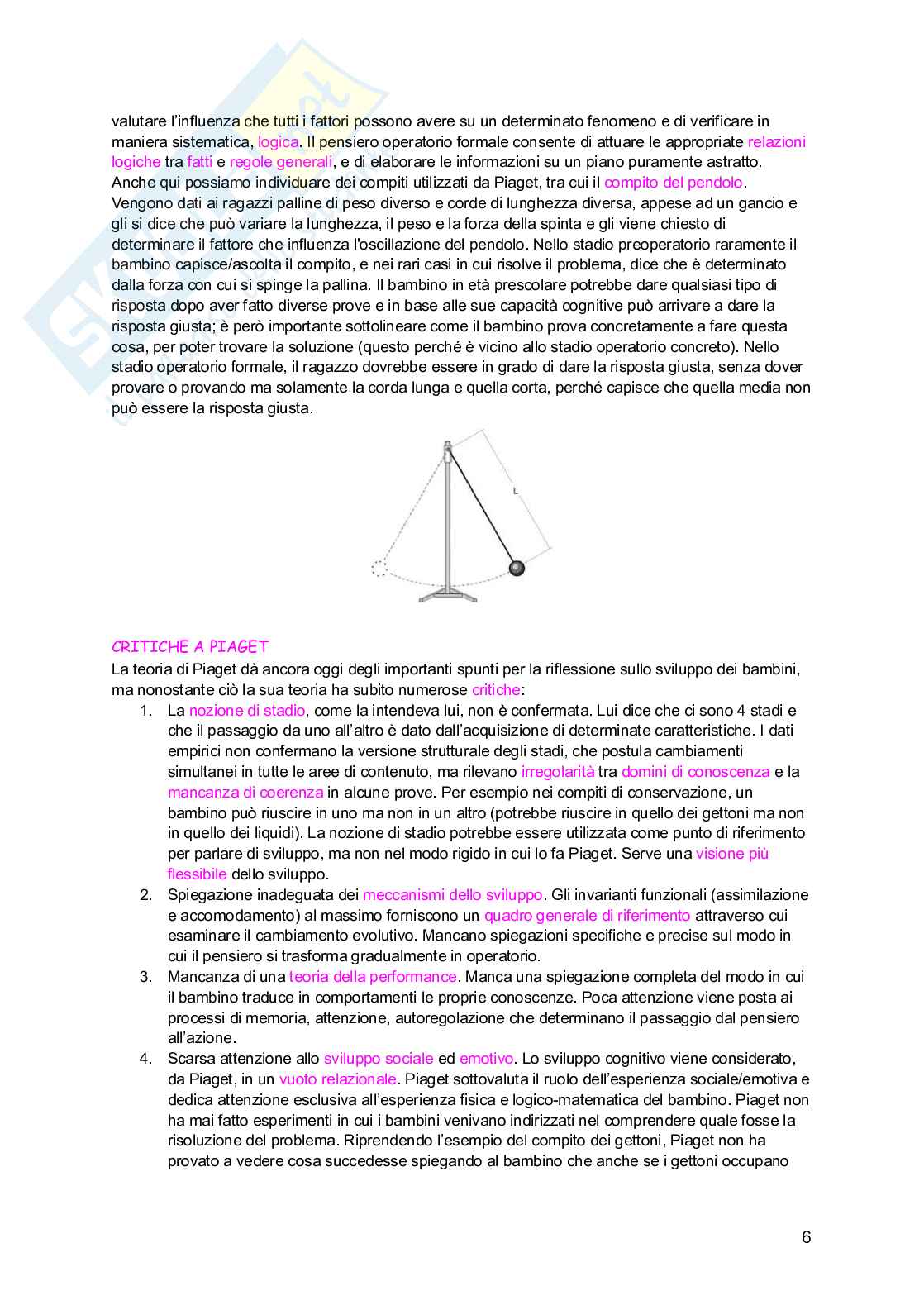 Psicologia dello sviluppo Pag. 6