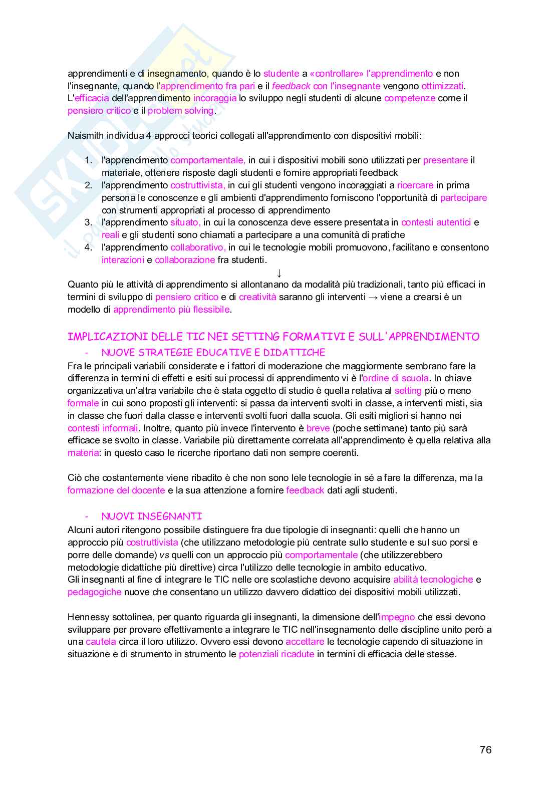 Psicologia dello sviluppo Pag. 76