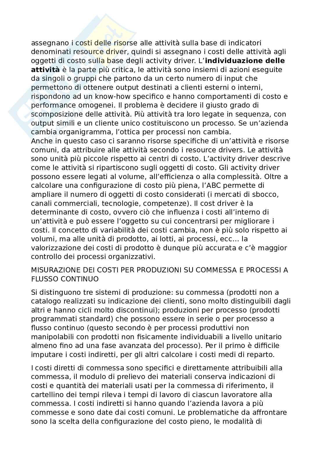 Appunti per Analisi e controllo dei costi Pag. 6