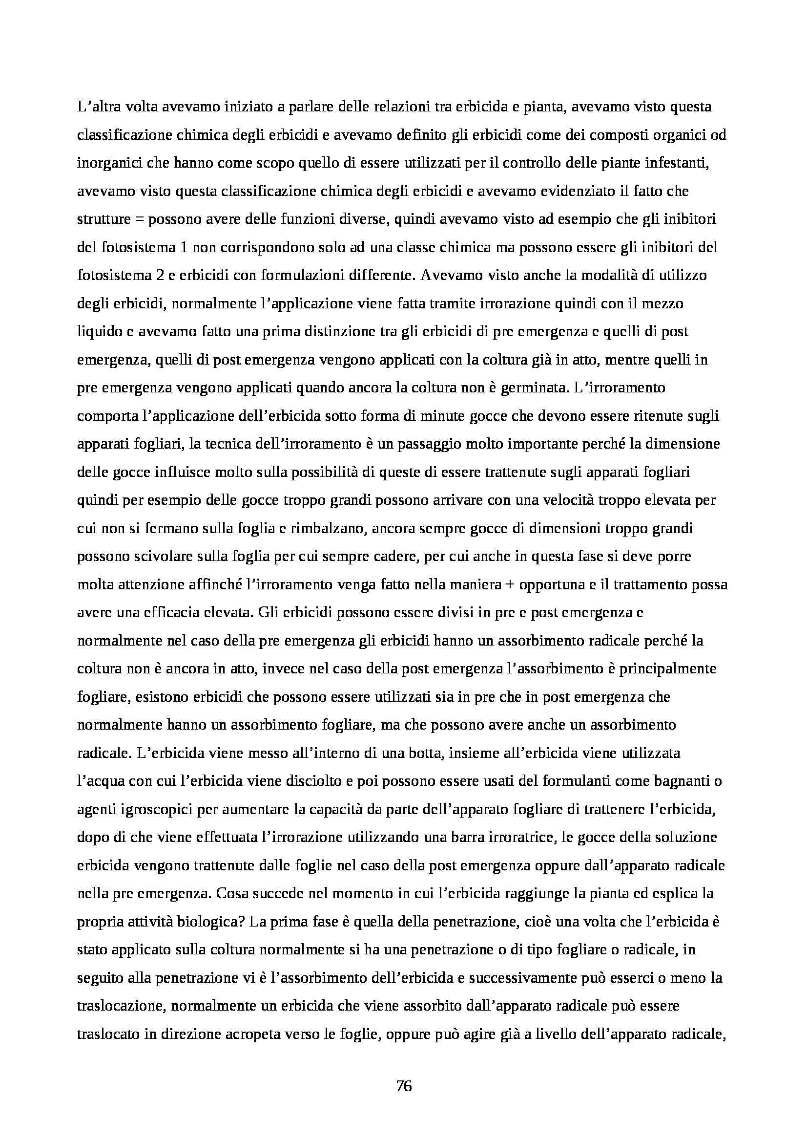 Tecniche e biotecnologie per il diserbo - Appunti Pag. 76