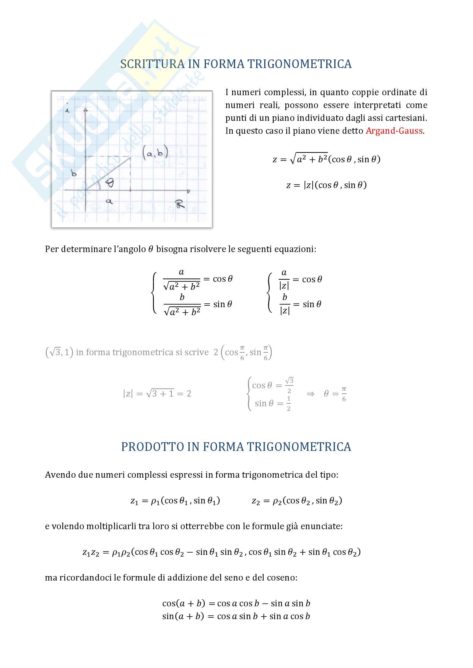 Algebra - Numeri reali e numeri complessi Pag. 6