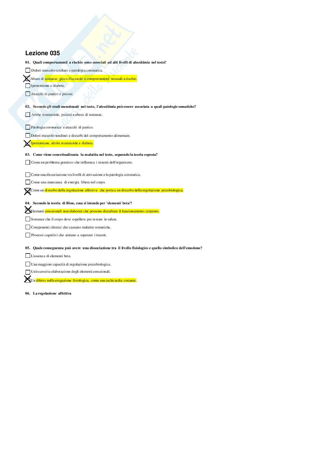 Risposte domande chiuse Psicologia della salute aggiornate 2026 Pag. 31