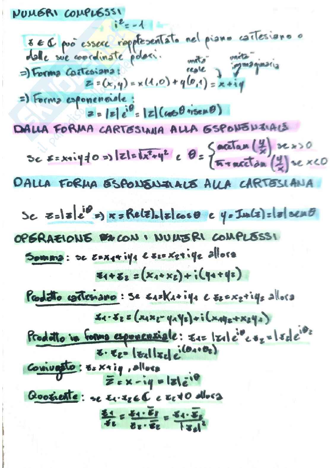 Appunti di teoria di Analisi 1 (con dimostrazioni) Pag. 1
