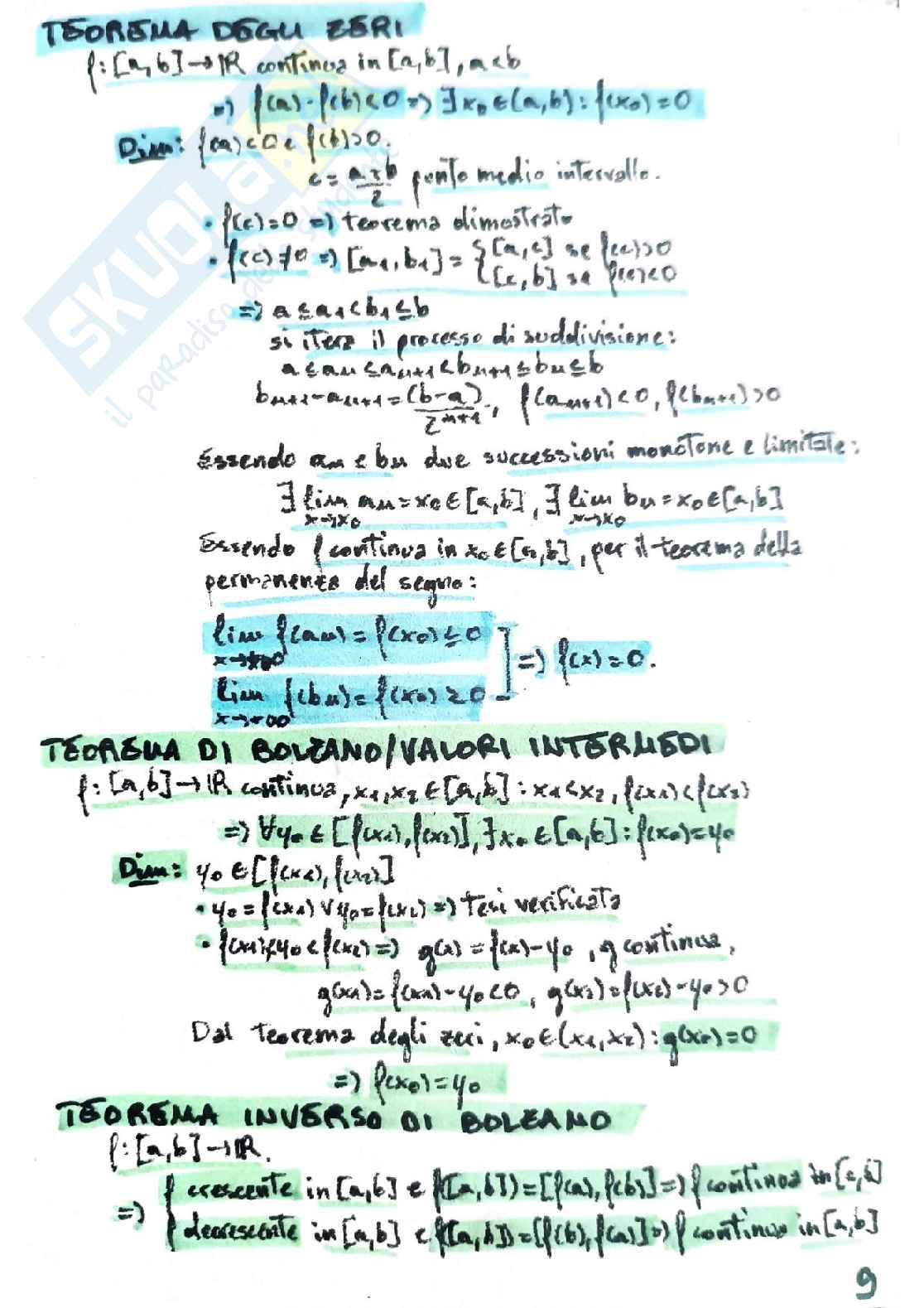 Appunti di teoria di Analisi 1 (con dimostrazioni) Pag. 11
