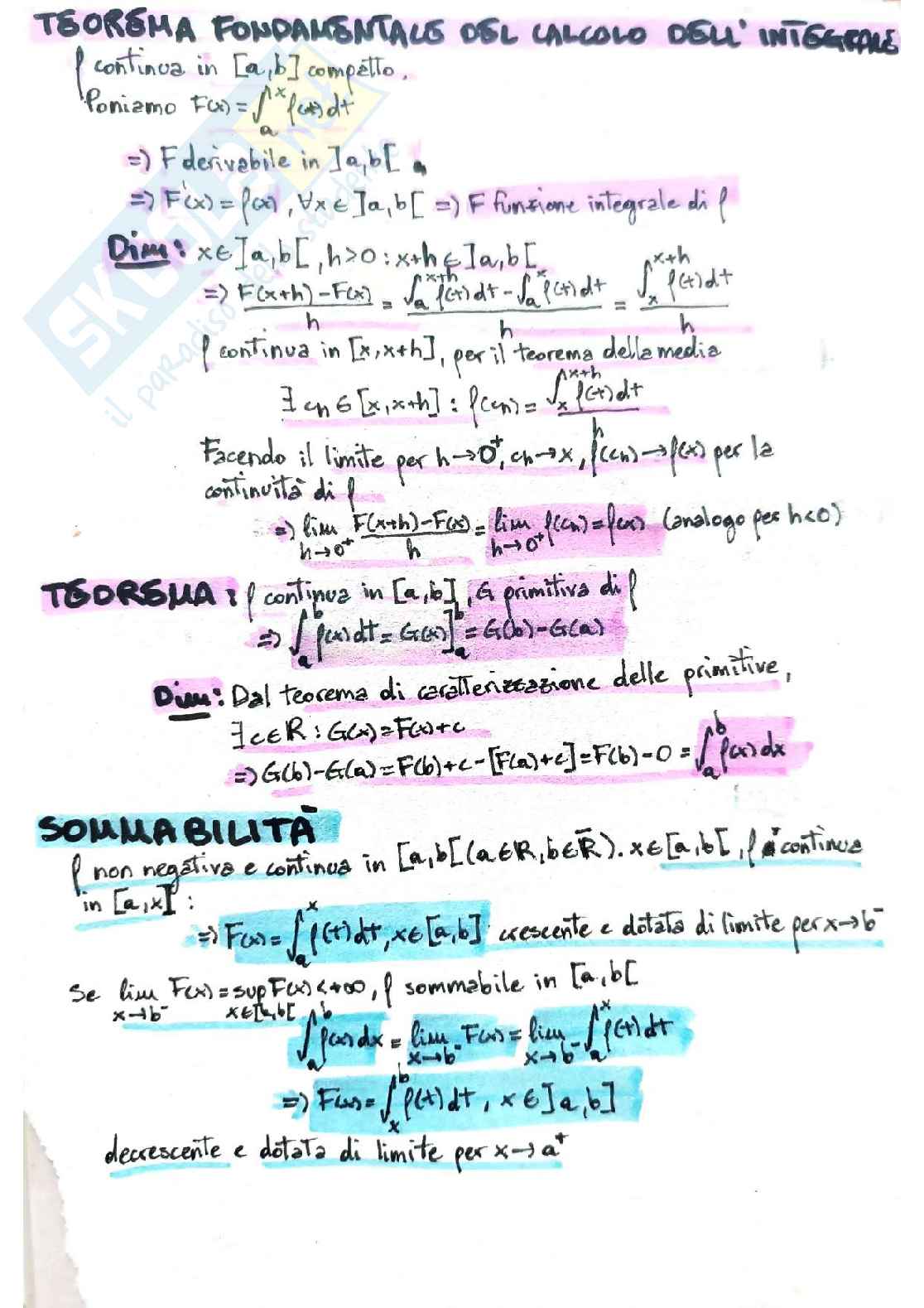 Appunti di teoria di Analisi 1 (con dimostrazioni) Pag. 26