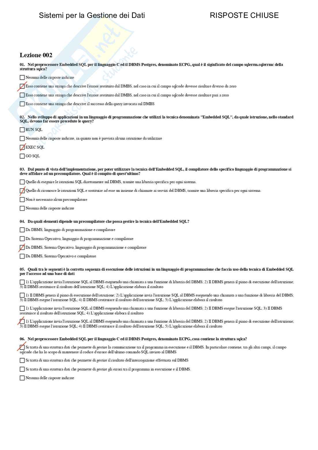 Sistemi per la gestione dei dati - Paniere compilato Pag. 11