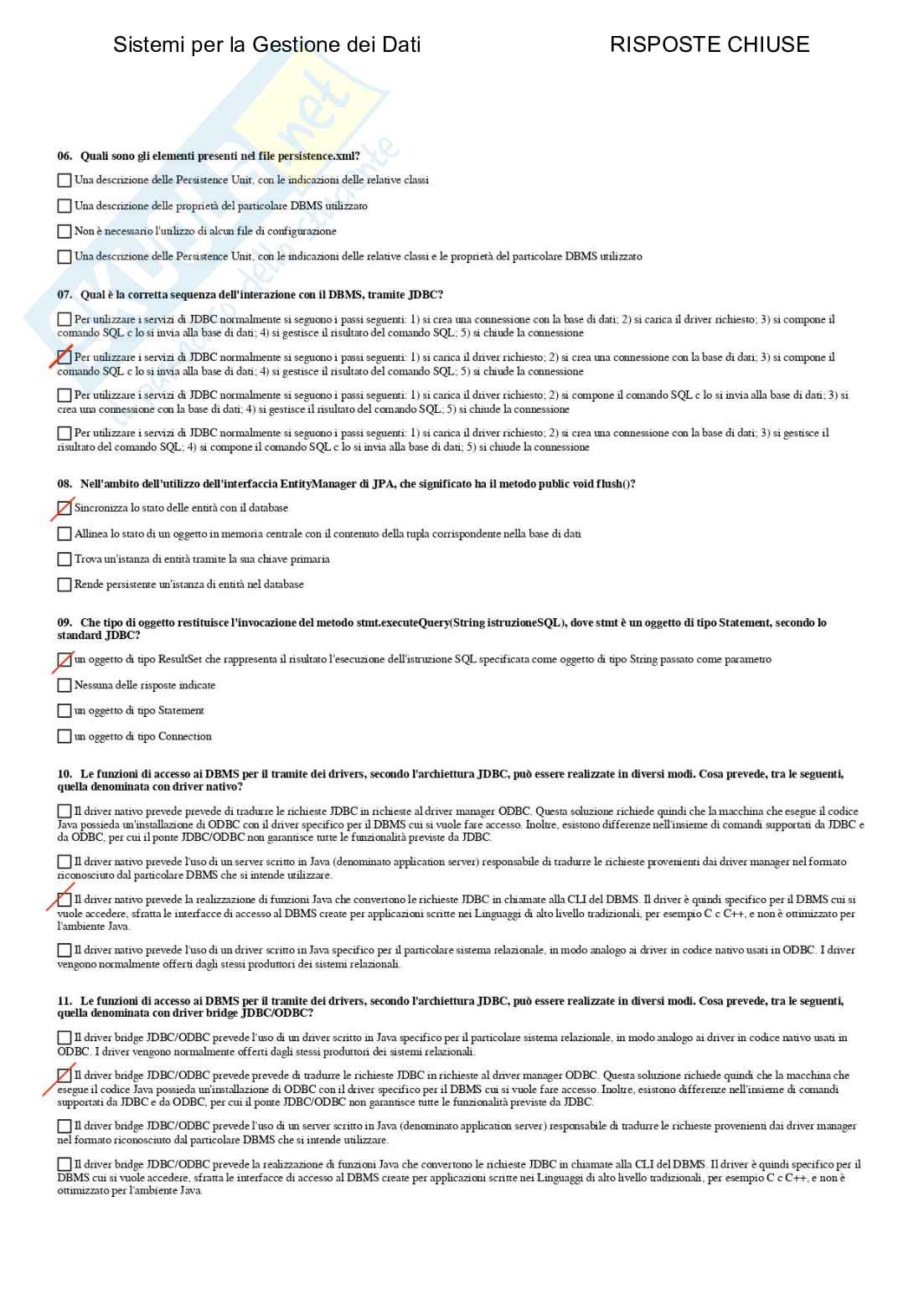 Sistemi per la gestione dei dati - Paniere compilato Pag. 41