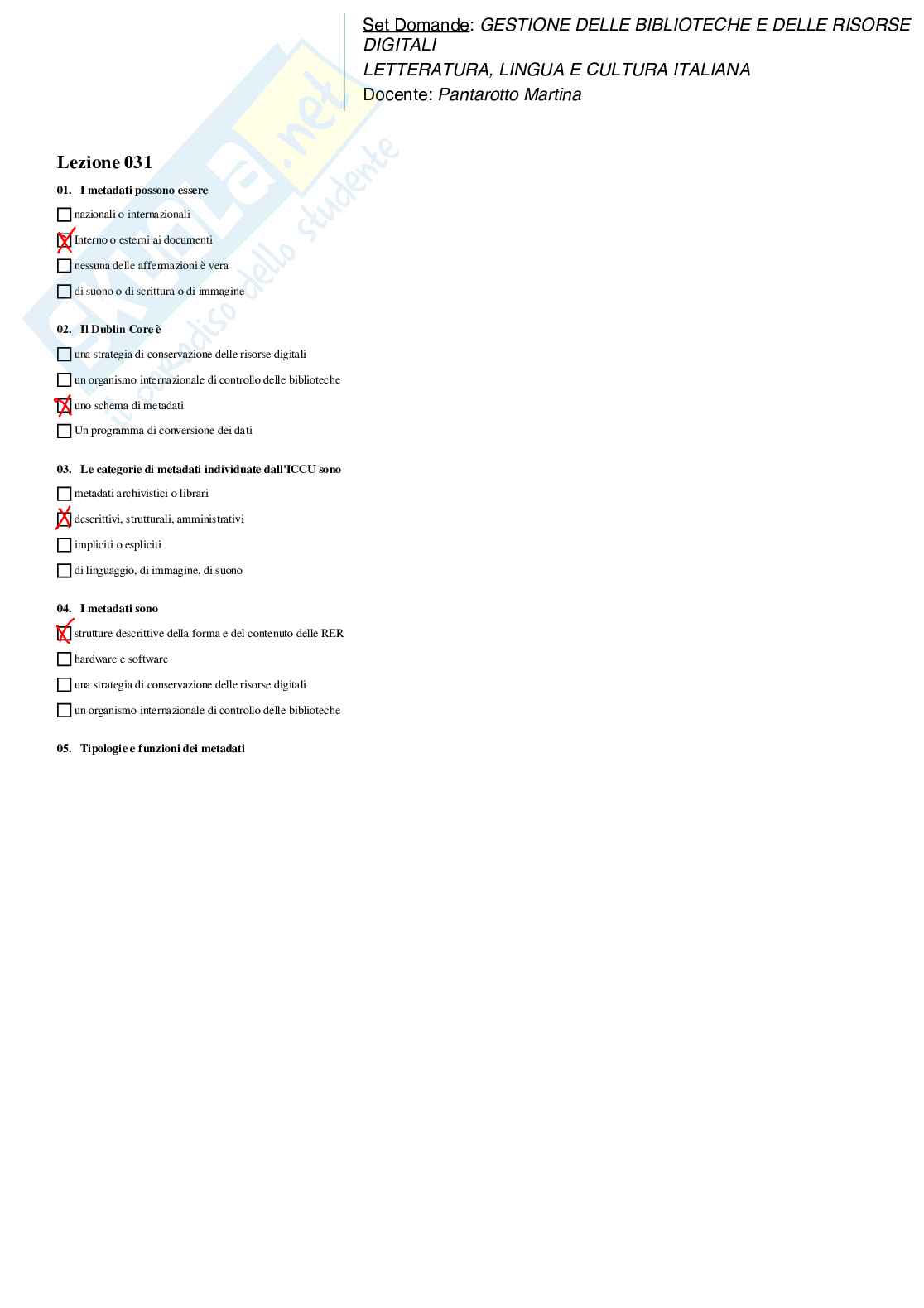 Paniere Gestione delle biblioteche e delle risorse digitali Pag. 31