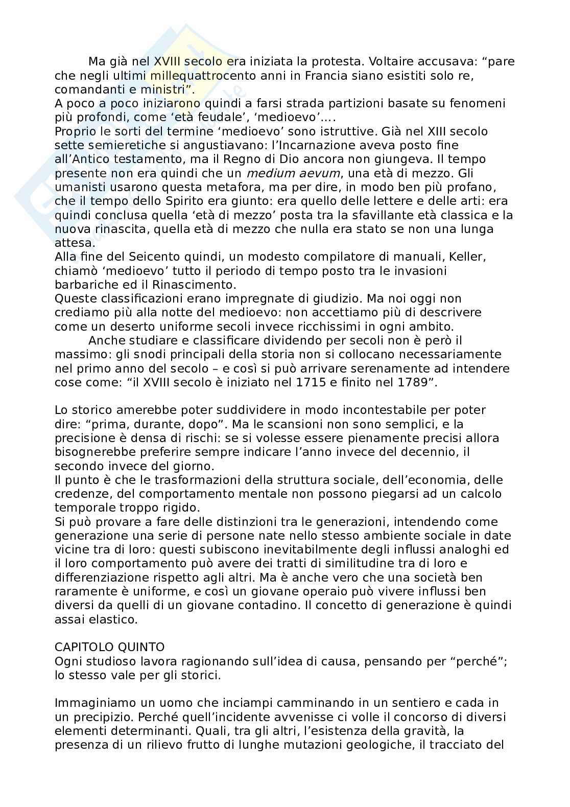 Riassunto esame Storia, Prof. Rimini Carlo Pirro, libro consigliato Apologia della storia, Bloch Pag. 21