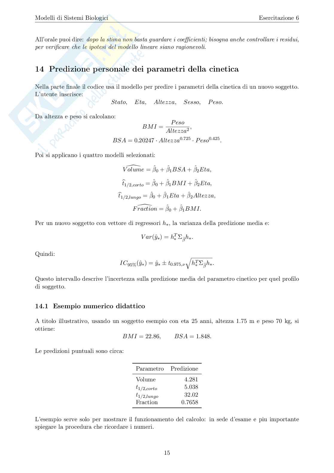 Esercitazione 6: regressione multipla e C-peptide Pag. 16