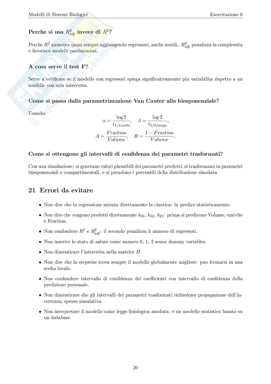 Esercitazione 6: regressione multipla e C-peptide Pag. 21