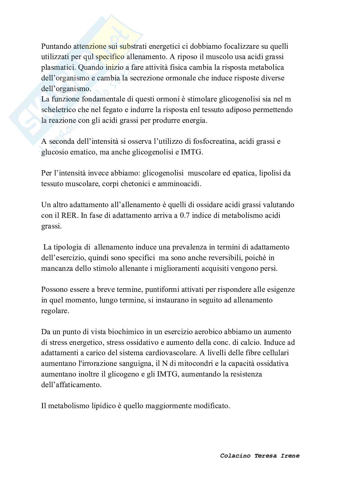 Biochimica dell’esercizio fisico: meccanismi di contrazione e adattamento ad allenamento  Pag. 71