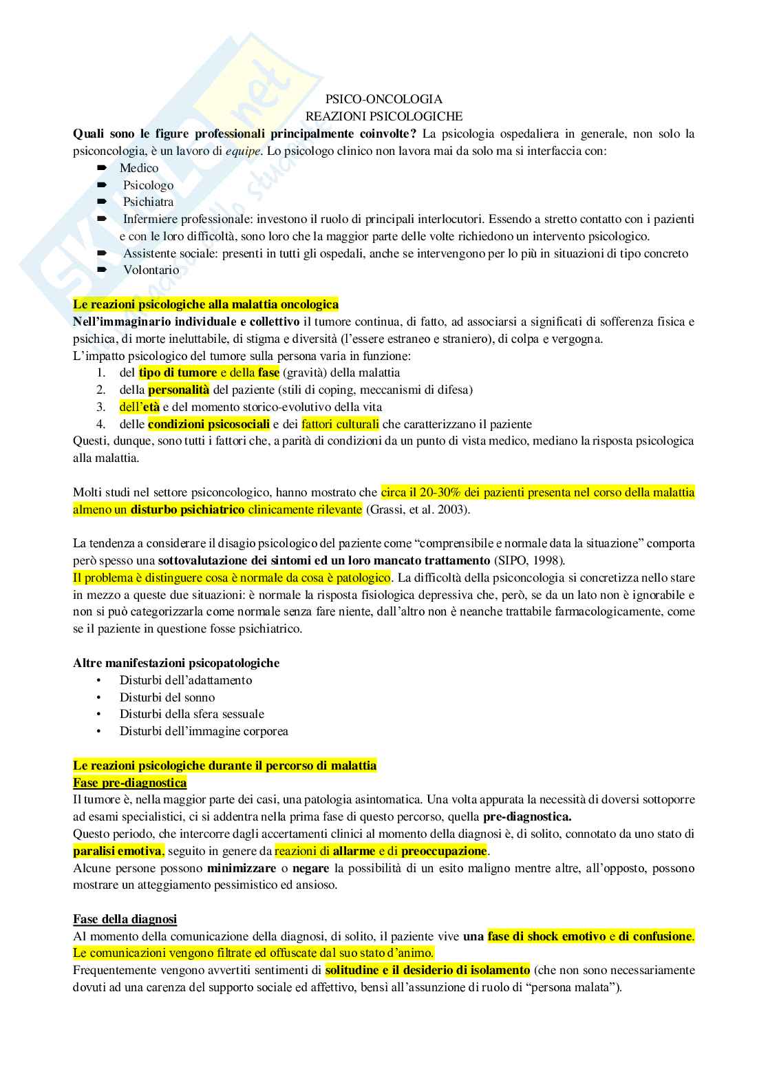 Psicologia della salute Pag. 36